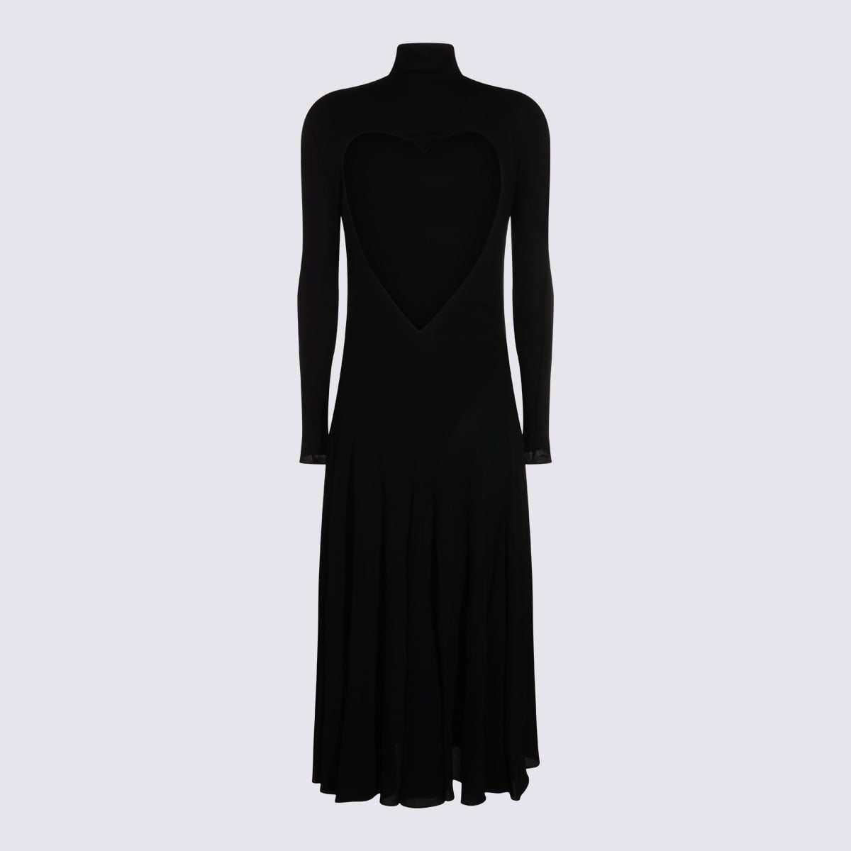 Alaïa Alaia Women Fluid Jersey Dress With Heart Detail In Black