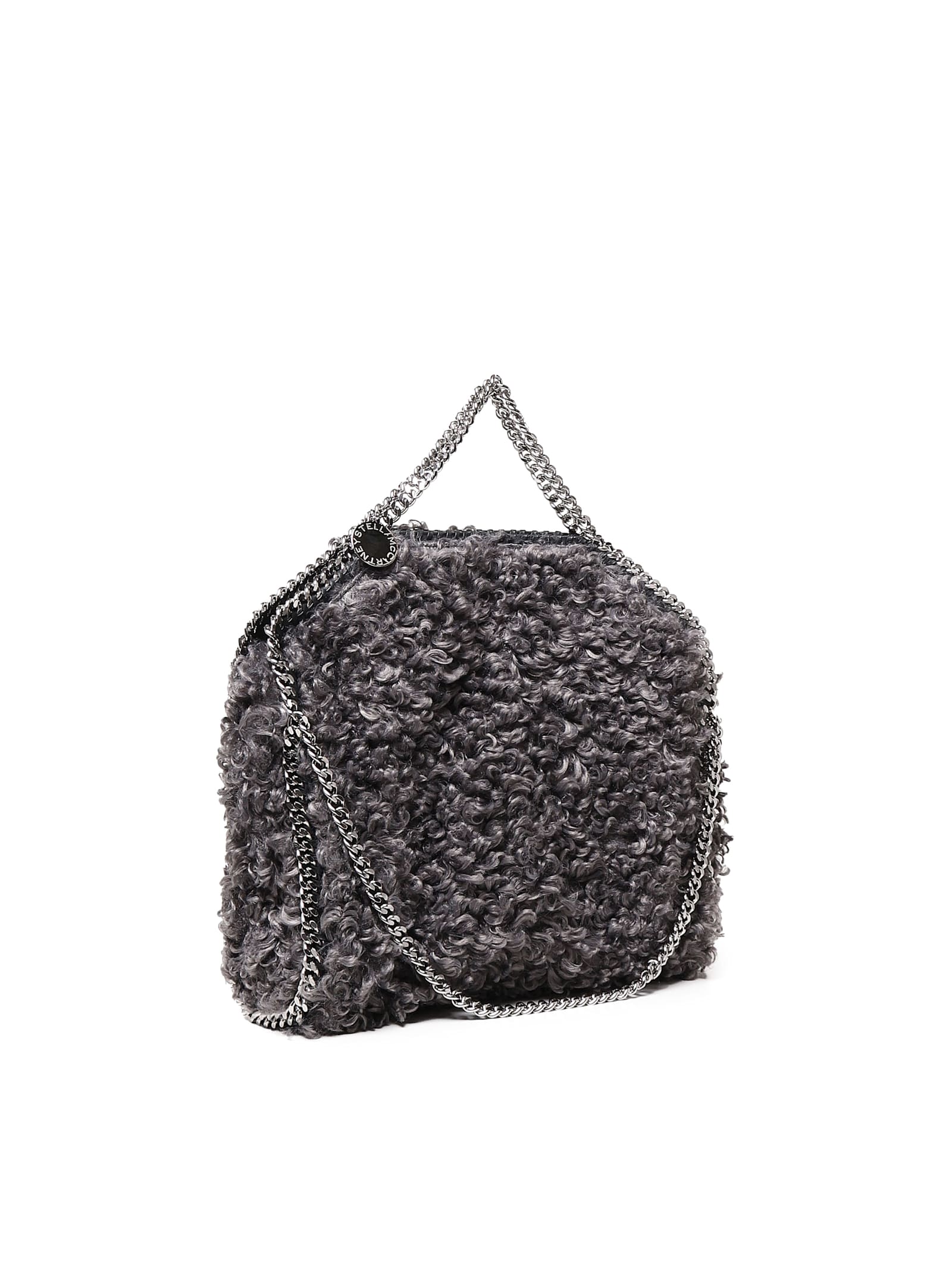 Shop Stella Mccartney Falabella Three Chain Bag In Grey