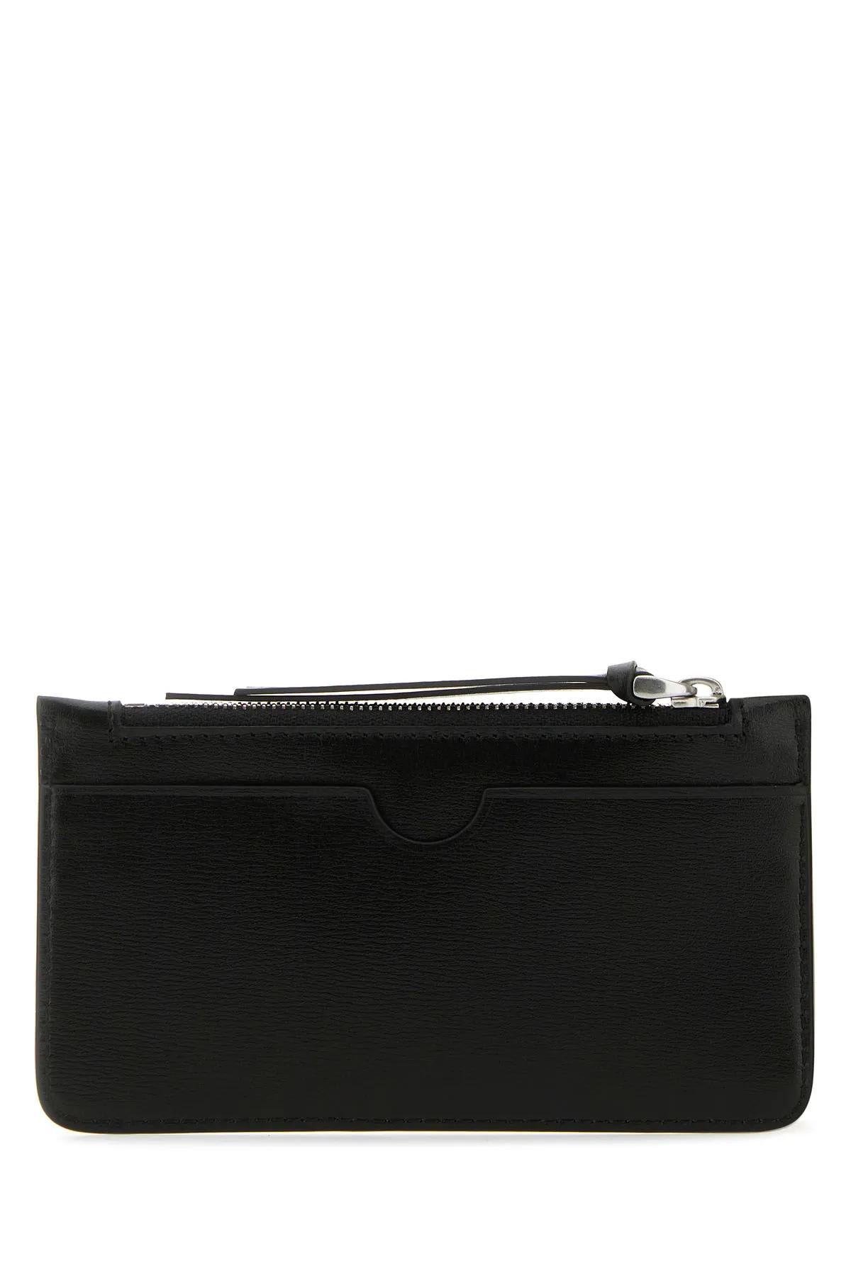 Shop Ami Alexandre Mattiussi Black Leather Card Holder