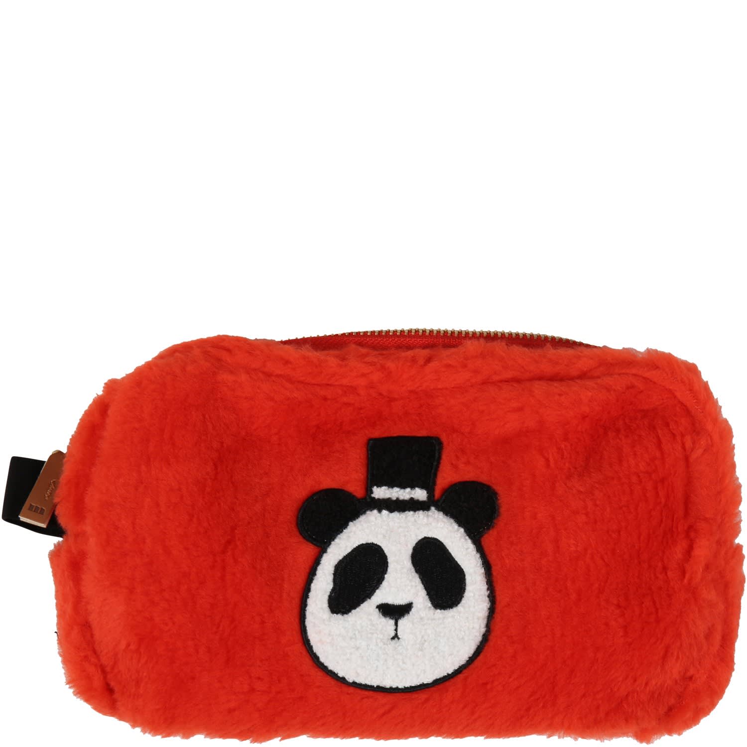Mini Rodini Red Bumbag For Kids With Panda
