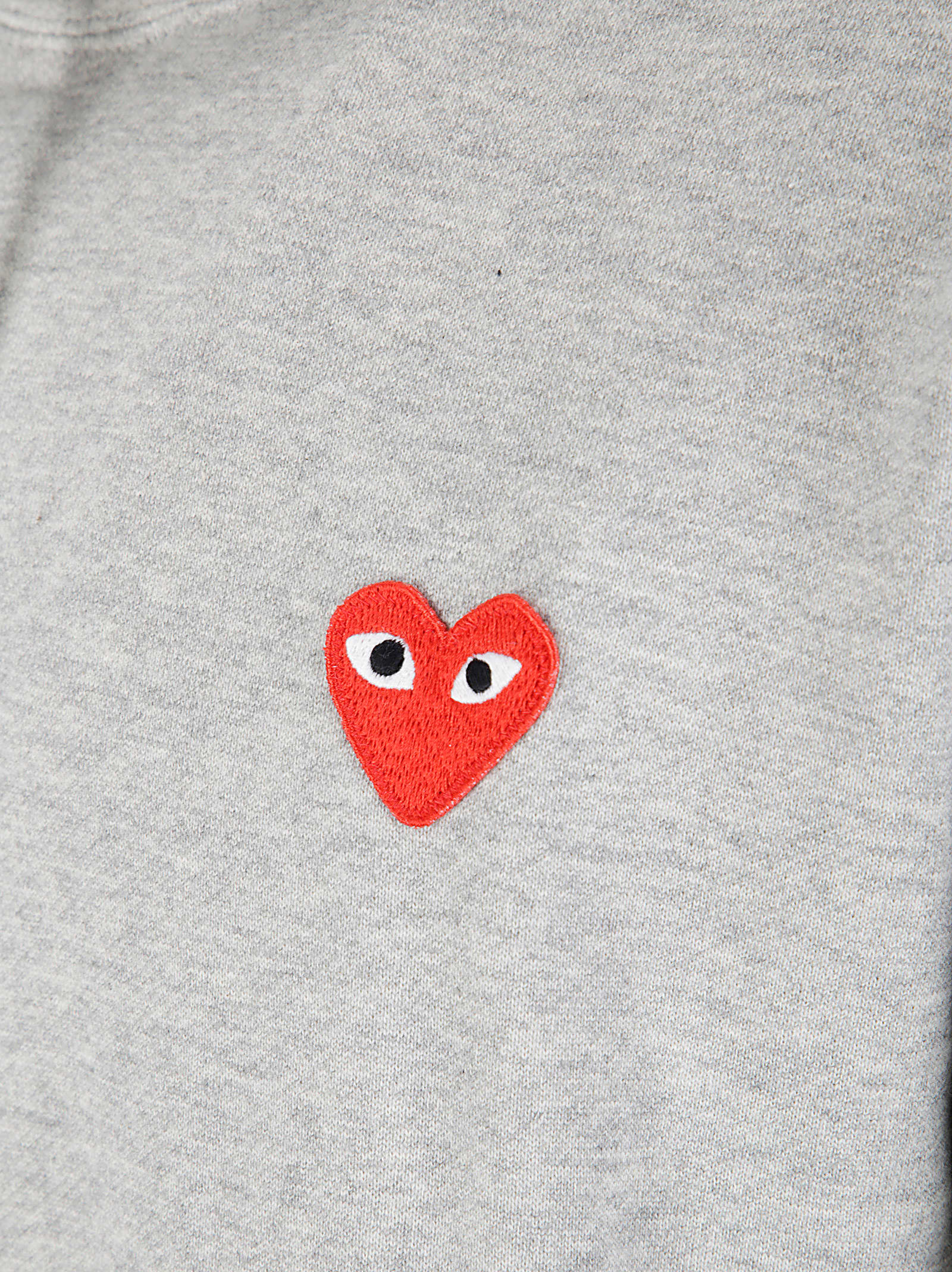 Shop Comme Des Garçons Play Sweatshirt Red Emblem In Gray