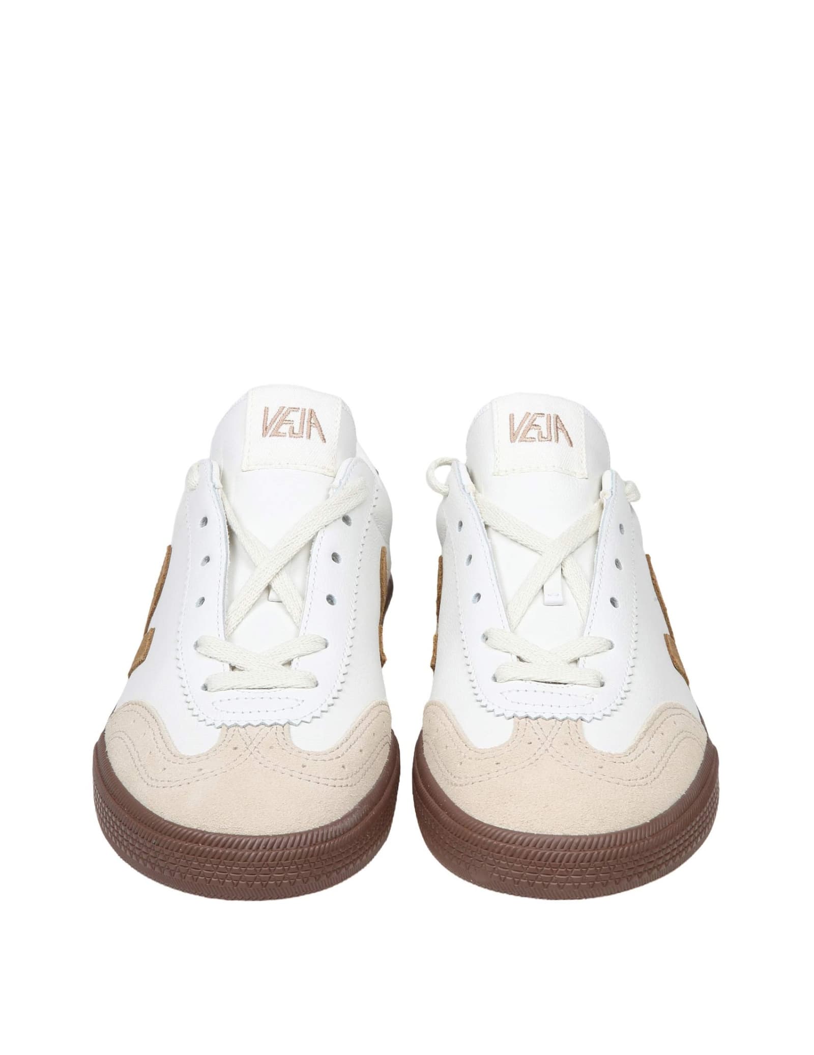 Veja Suede And Leather Low-top Sneakers In White