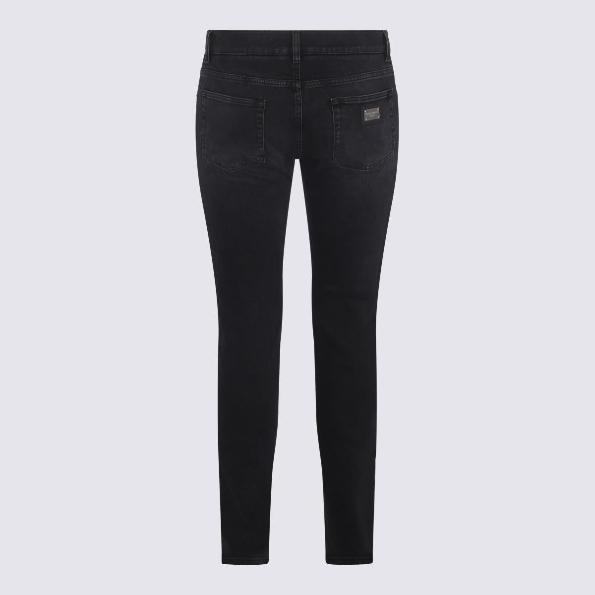 Shop Dolce & Gabbana Gray Wash Denim Skinny Jeans In Black