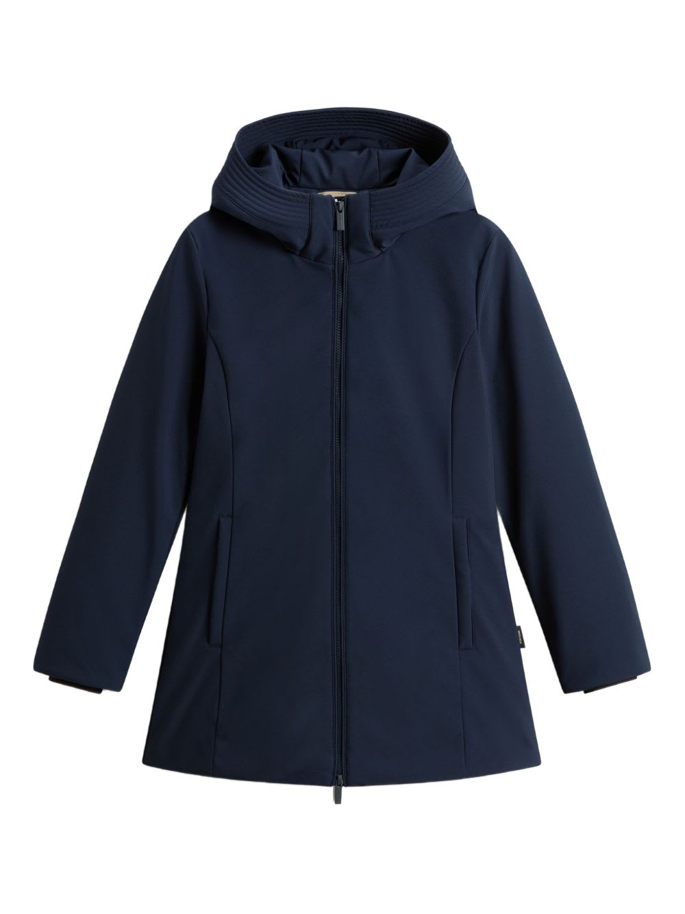 Woolrich Midi Parka Coat In Blue