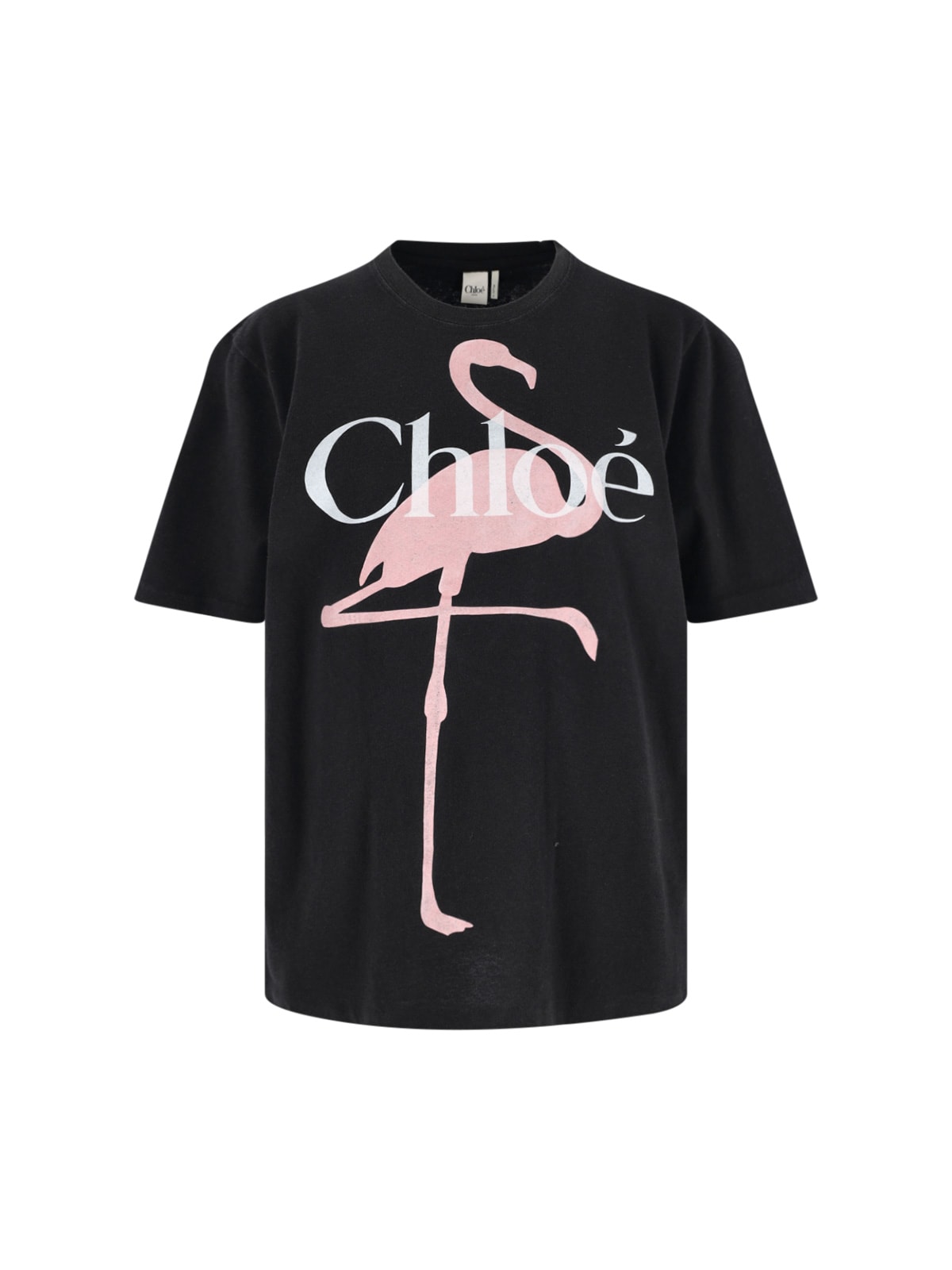 Chloé Logo T-shirt In Black