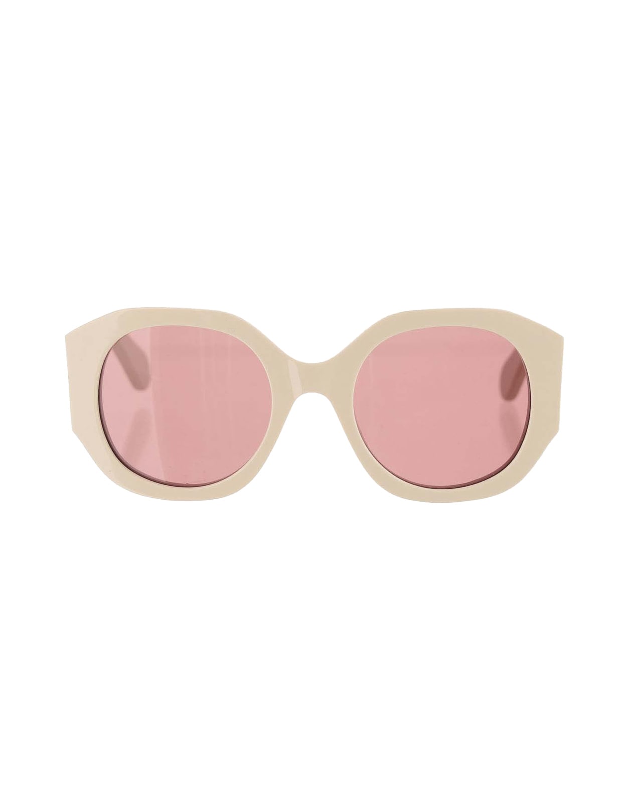 Shop Chloé Naomy Sunglasses In Ivory/borgundy In White