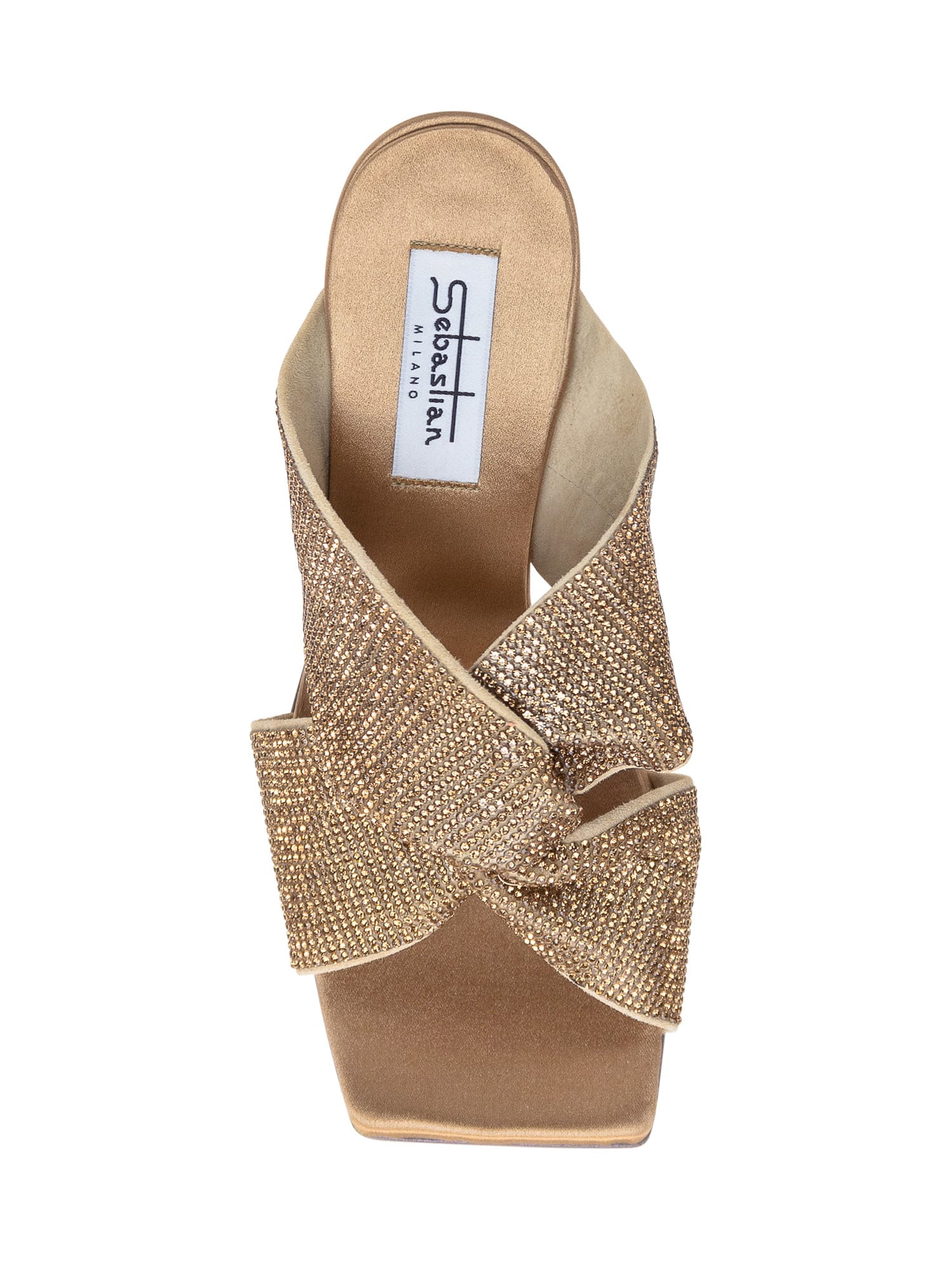 Shop Sebastian Milano Paris Mule Sandal In Beige