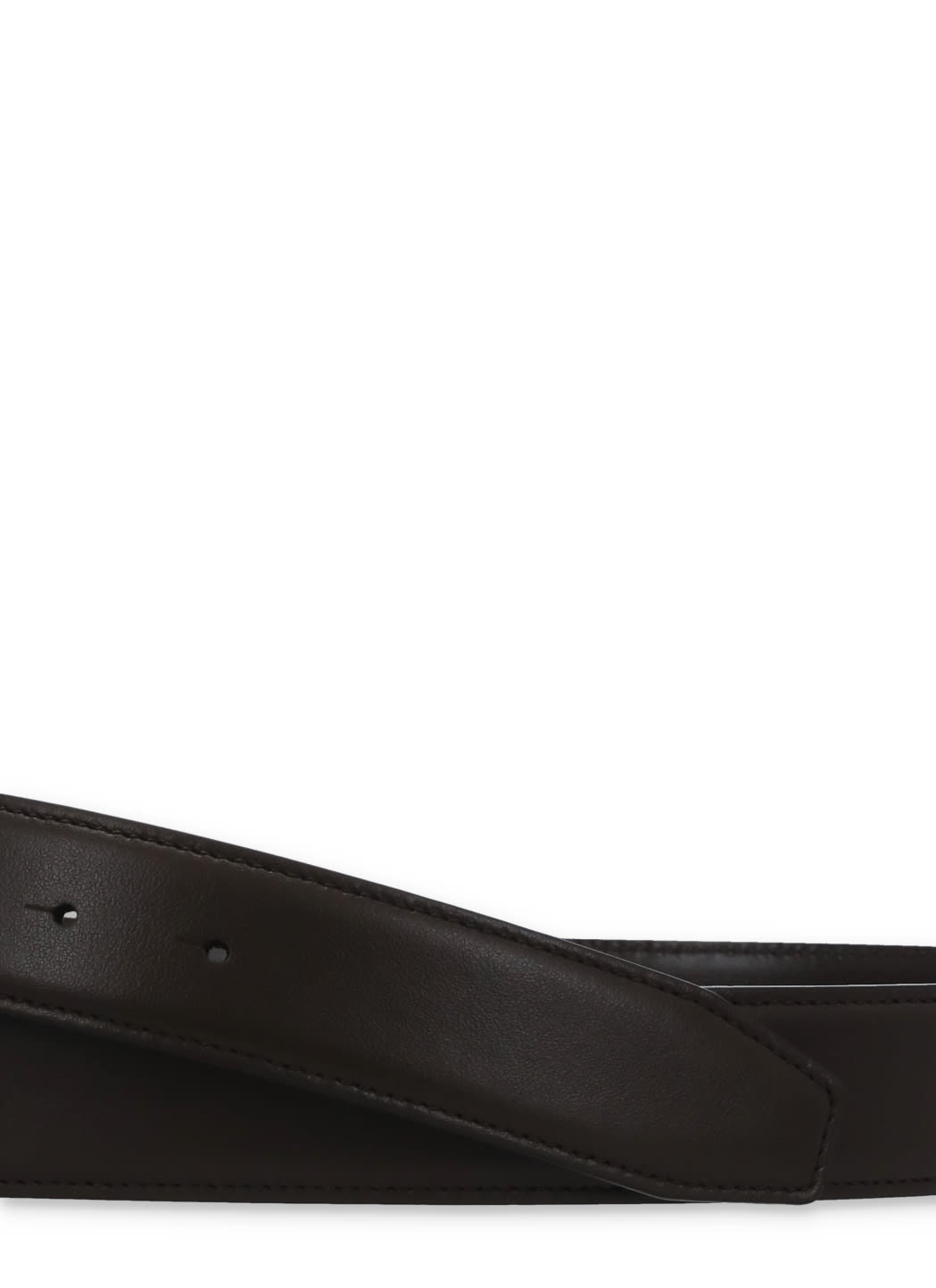 Tod's Brown Leather Belt With Prominent Logo Buckle In Brown