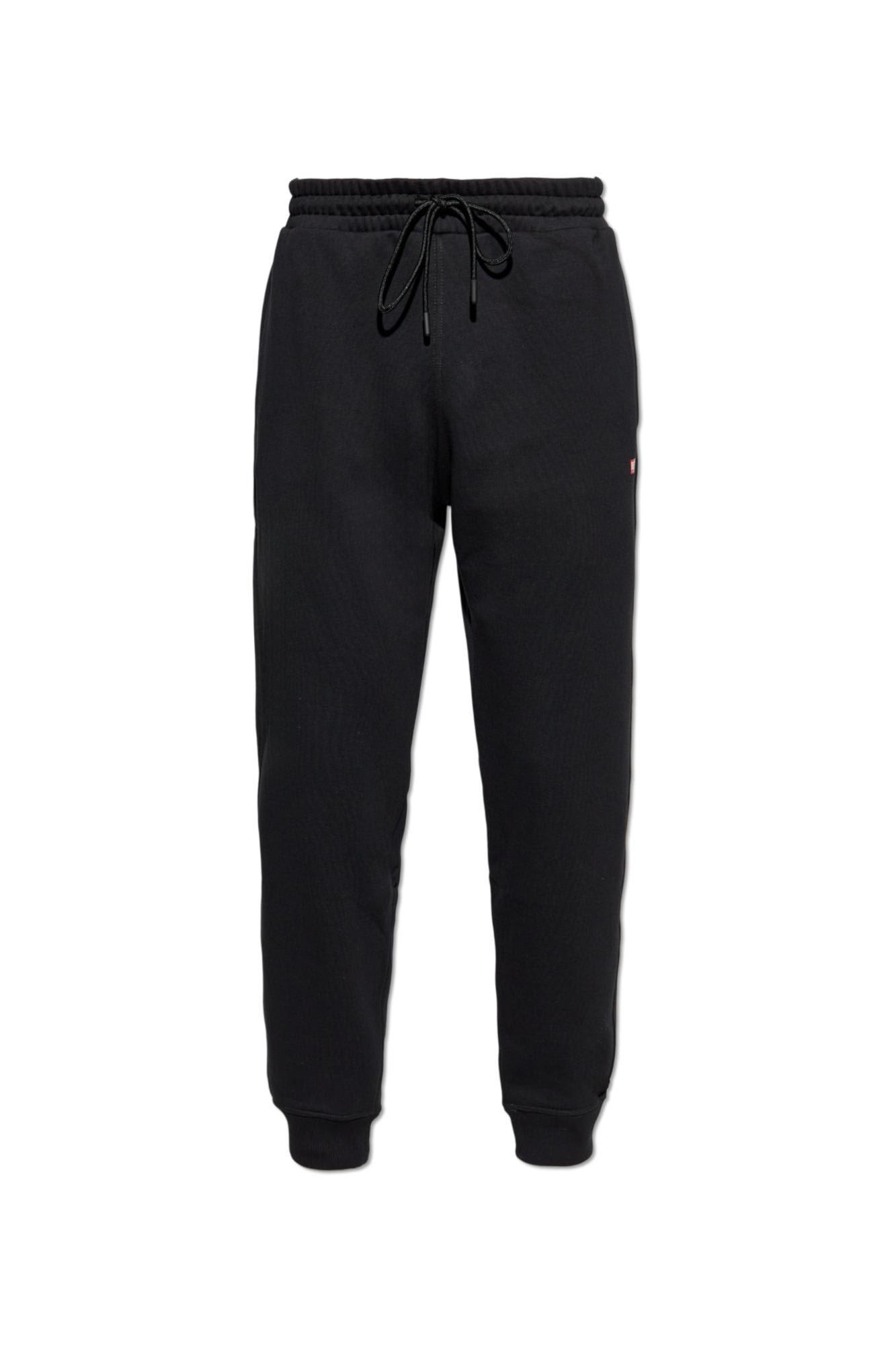 Diesel Black Logo Tracksuit Bottom In Black