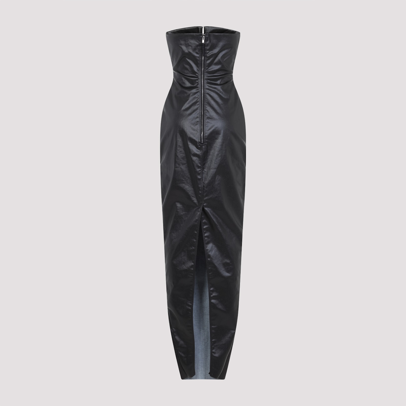 Rick Owens Form-fitting Black Evening Dress With Cutout Neckline In Black