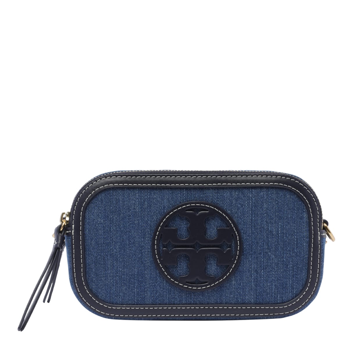 Shop Tory Burch Mini Miller Denim Crossbody Bag