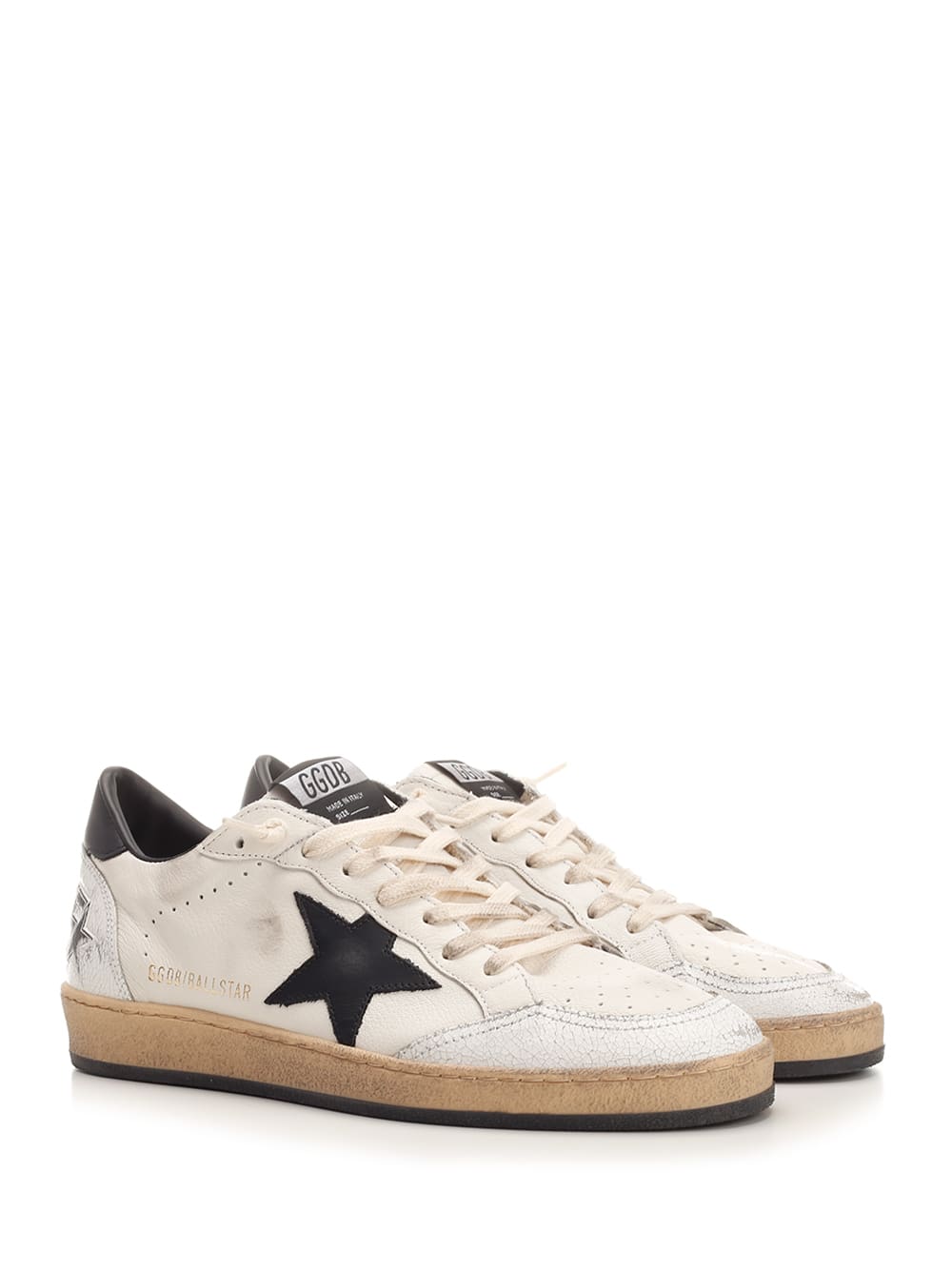 Shop Golden Goose Ball Star Low-top Sneakers In Bianco