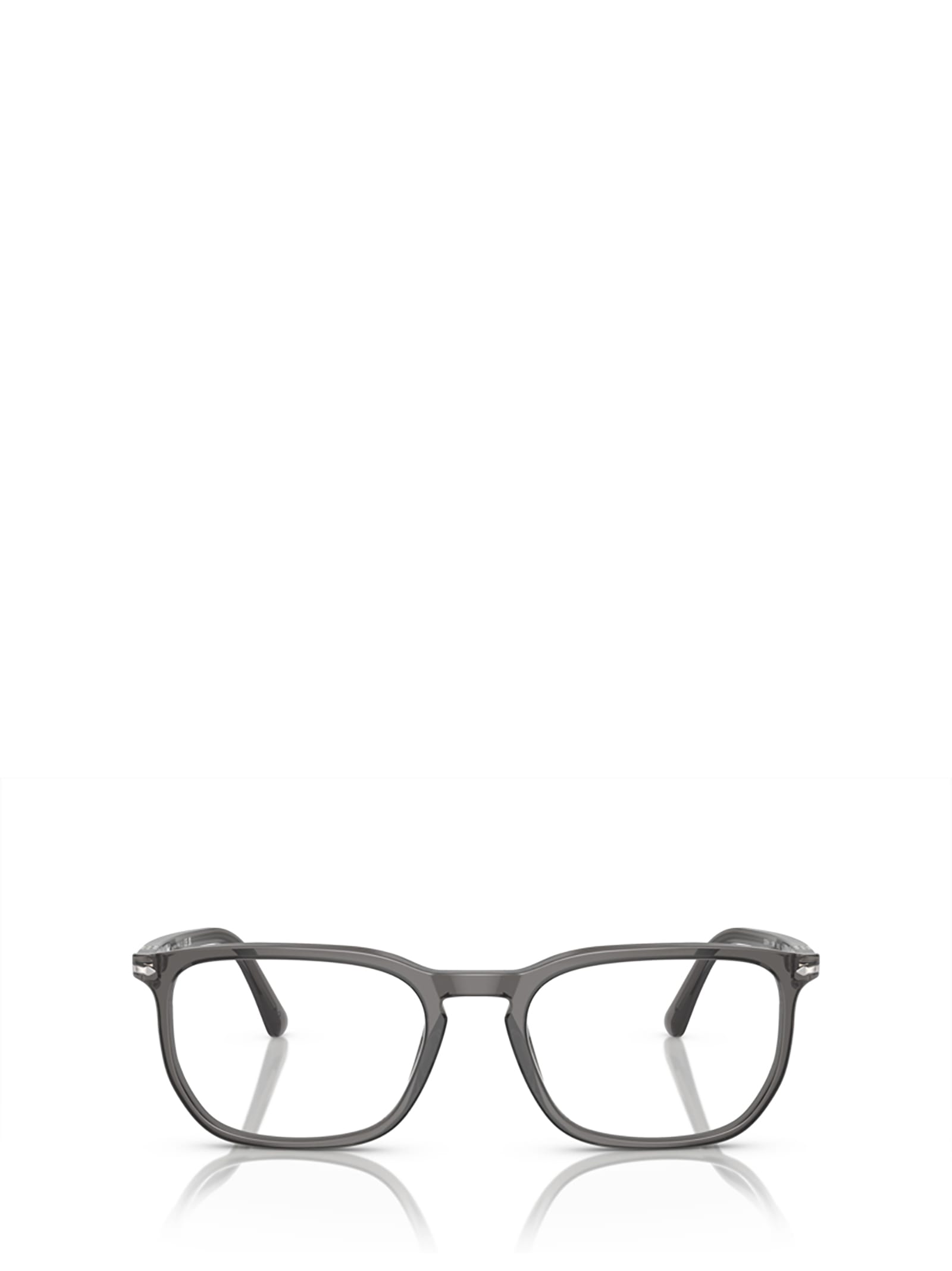 Persol Square Frame Glasses In Transparent Grey