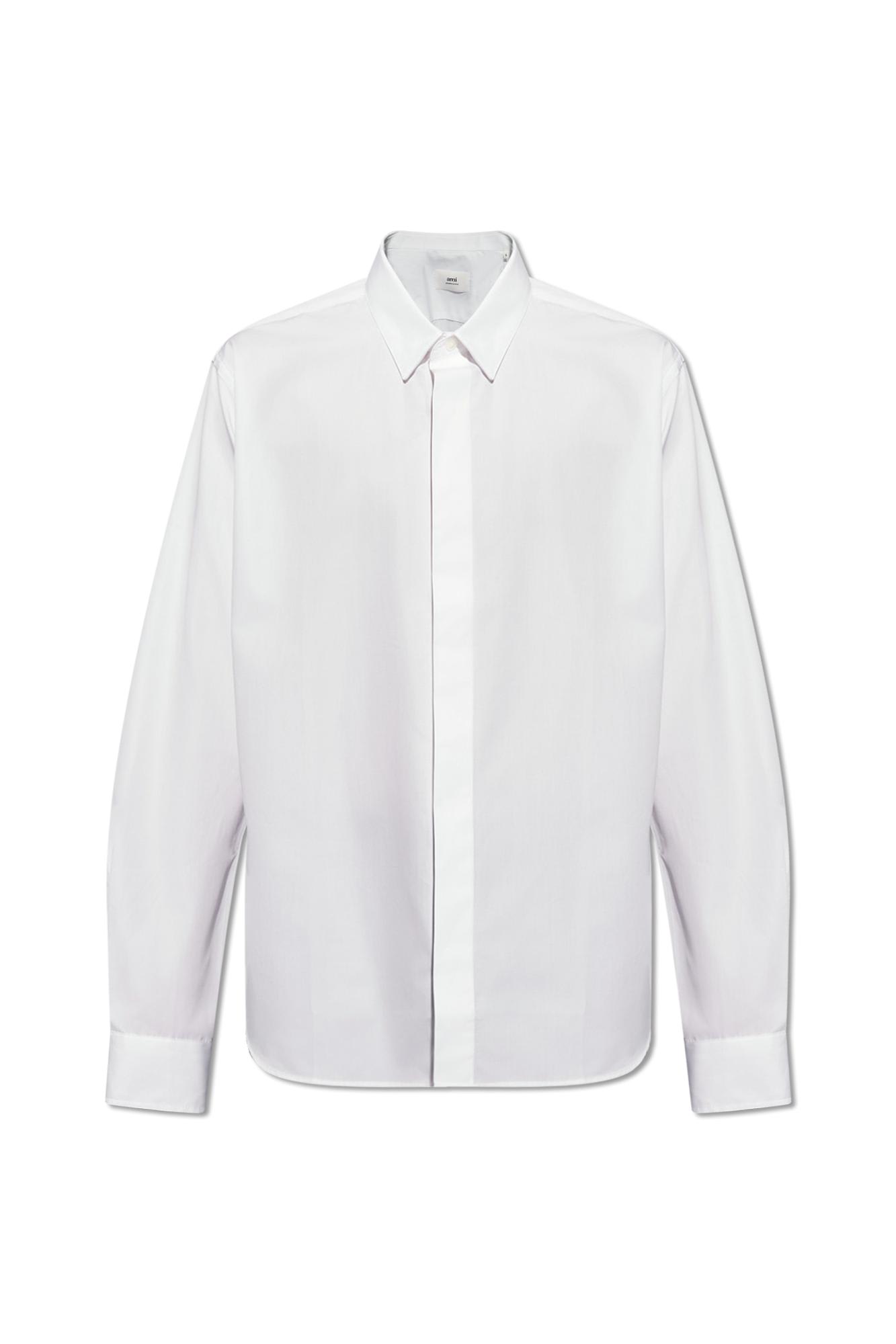 Shop Ami Alexandre Mattiussi Shirt With Logo In White