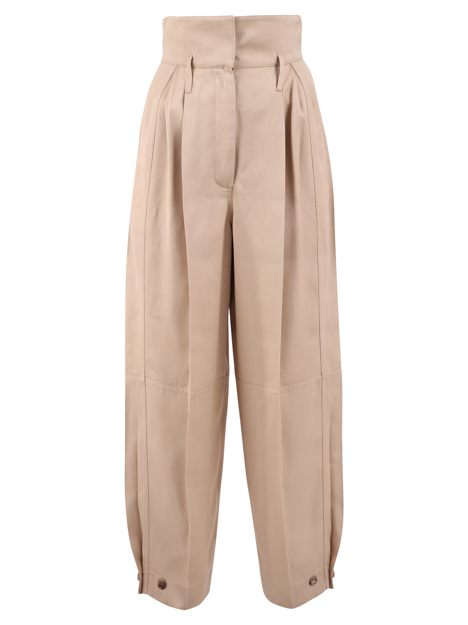 Givenchy High Waisted Trousers In Beige