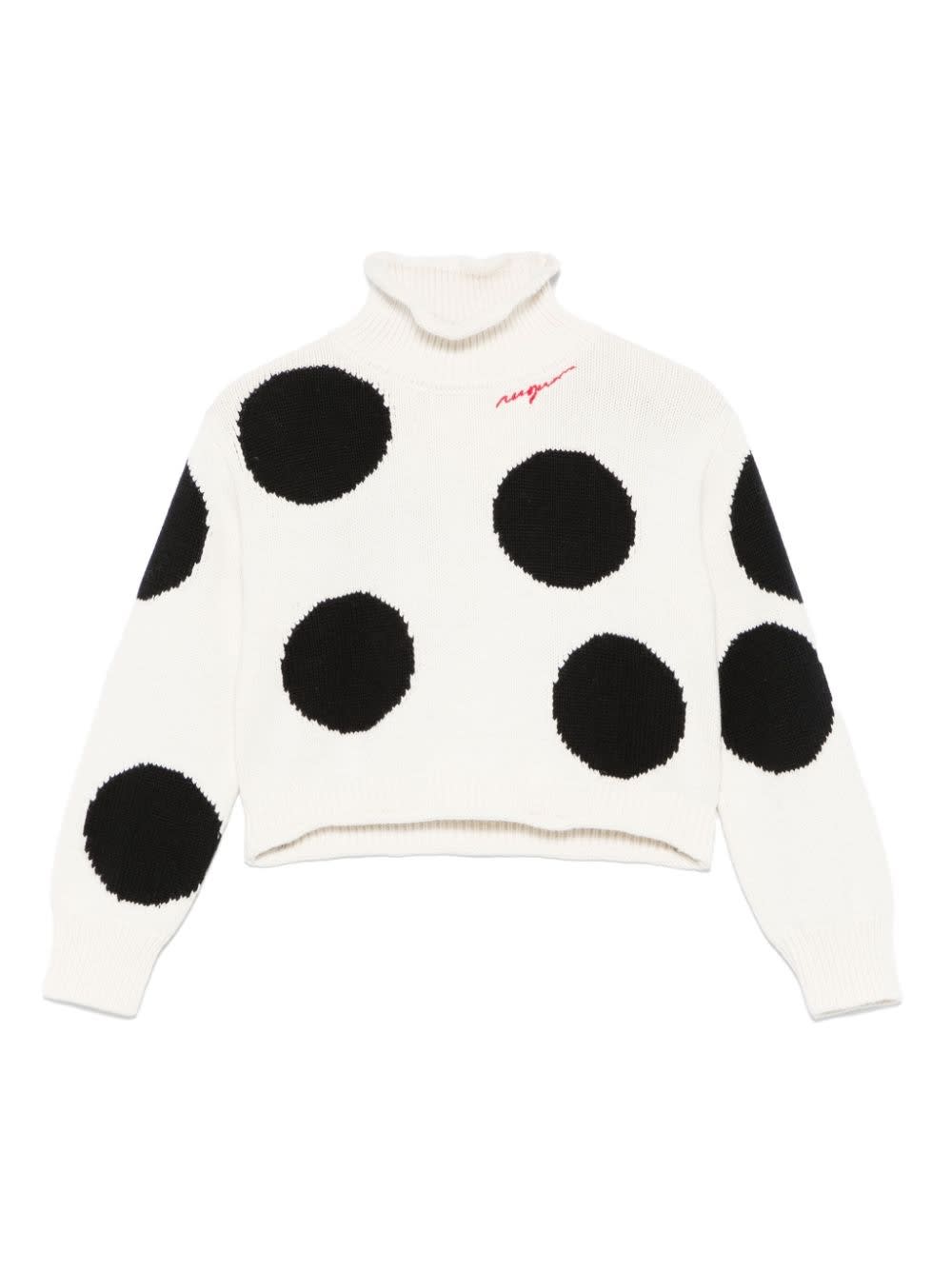 Msgm Maglione A Pois In Cream