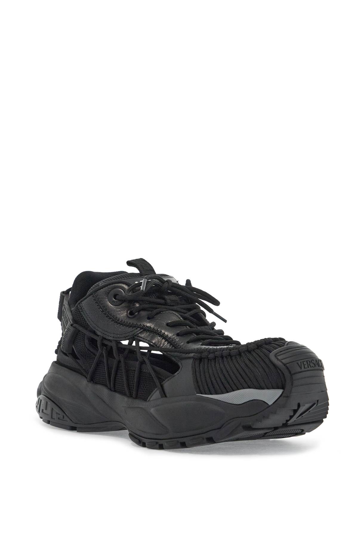 Versace Black Sneakers In Black (black)