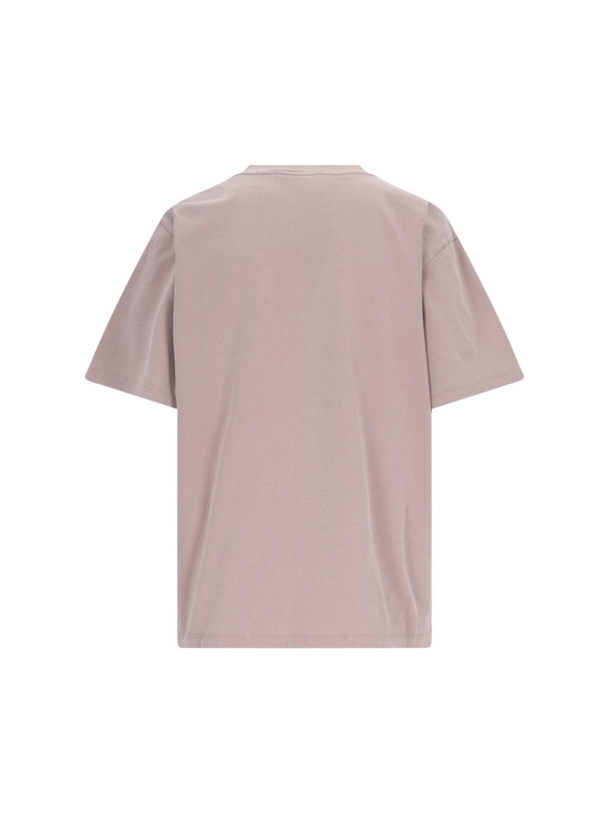 Shop Stella Mccartney Varsity Logo T-shirt In Light Taupe