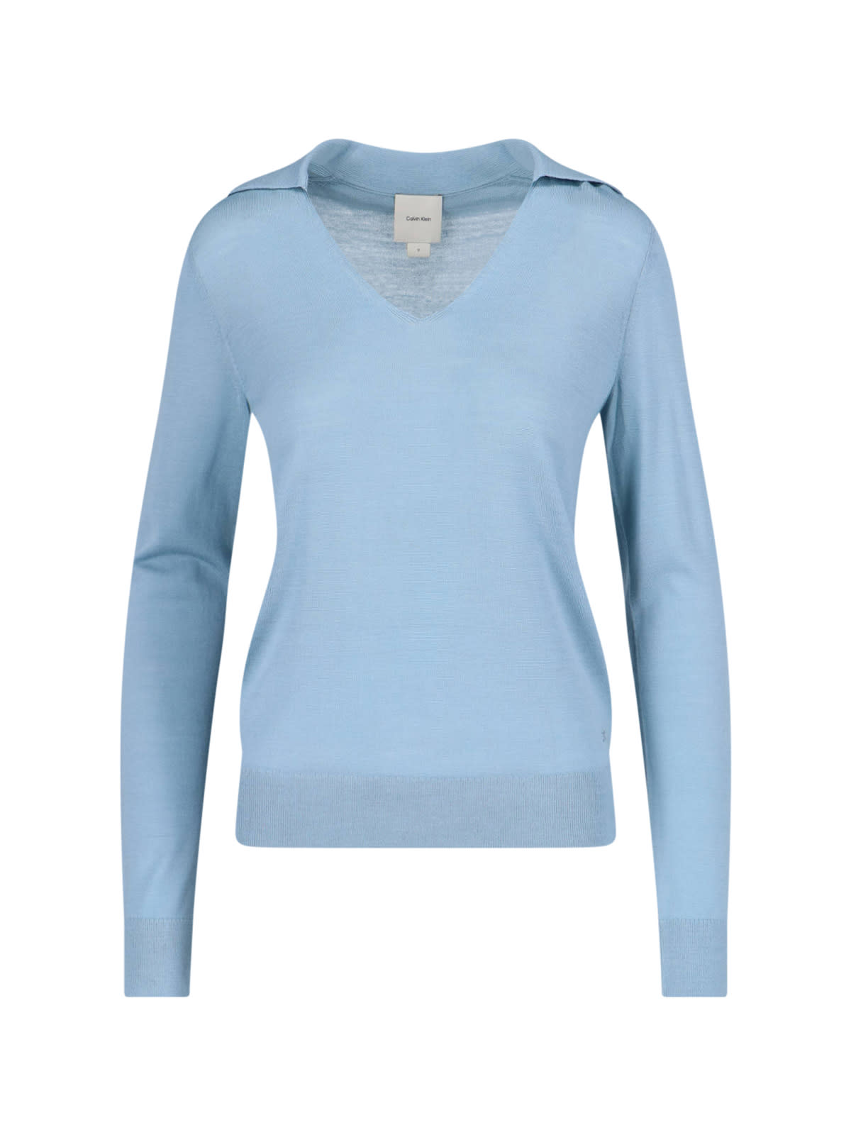 Calvin Klein Basic Sweater In Light Blue