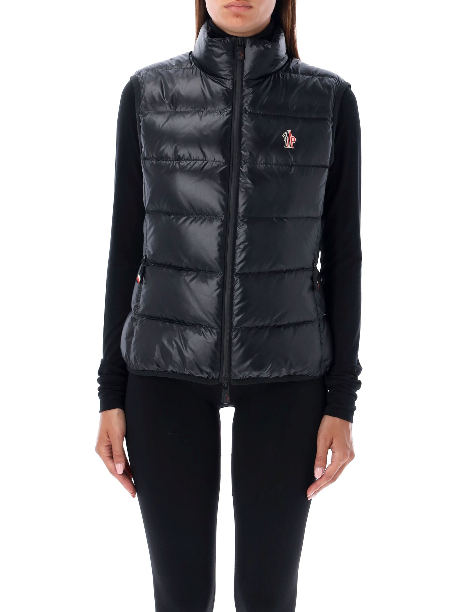 Shop Moncler Down Vest In Black