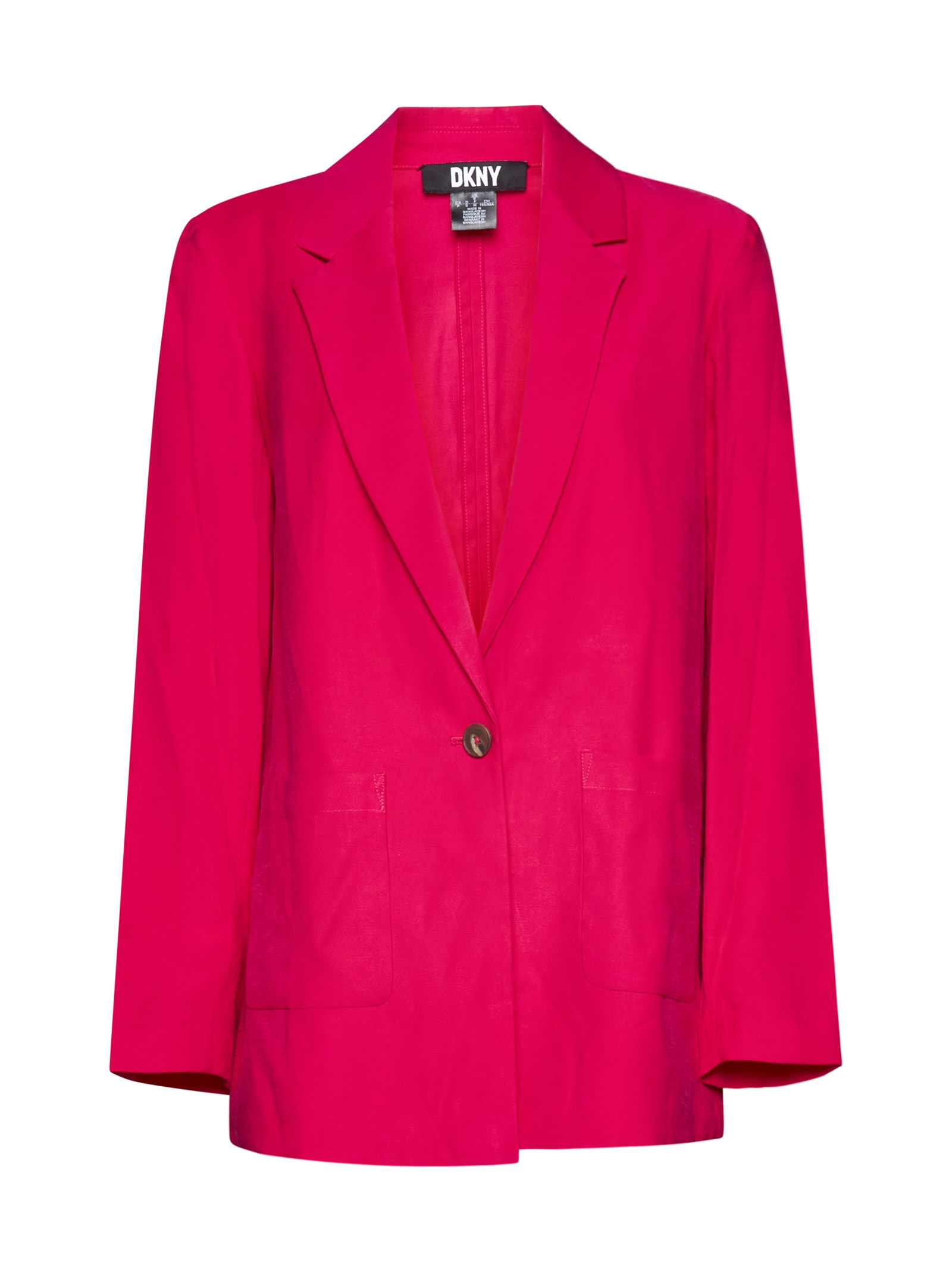 Dkny One-button Twill Blazer In Amalfi Pink | ModeSens