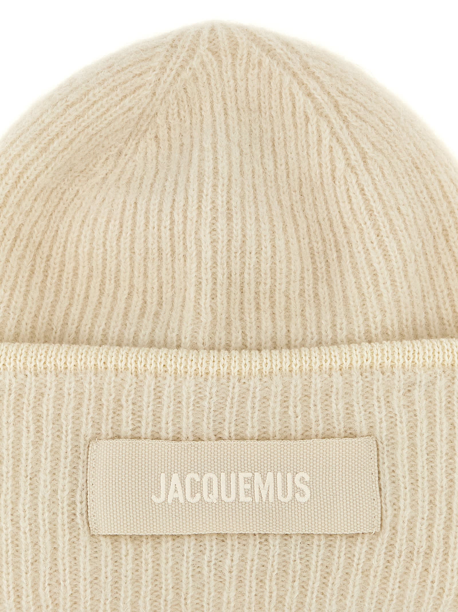 Shop Jacquemus Le Bonnet Gros Grain Beanie In White