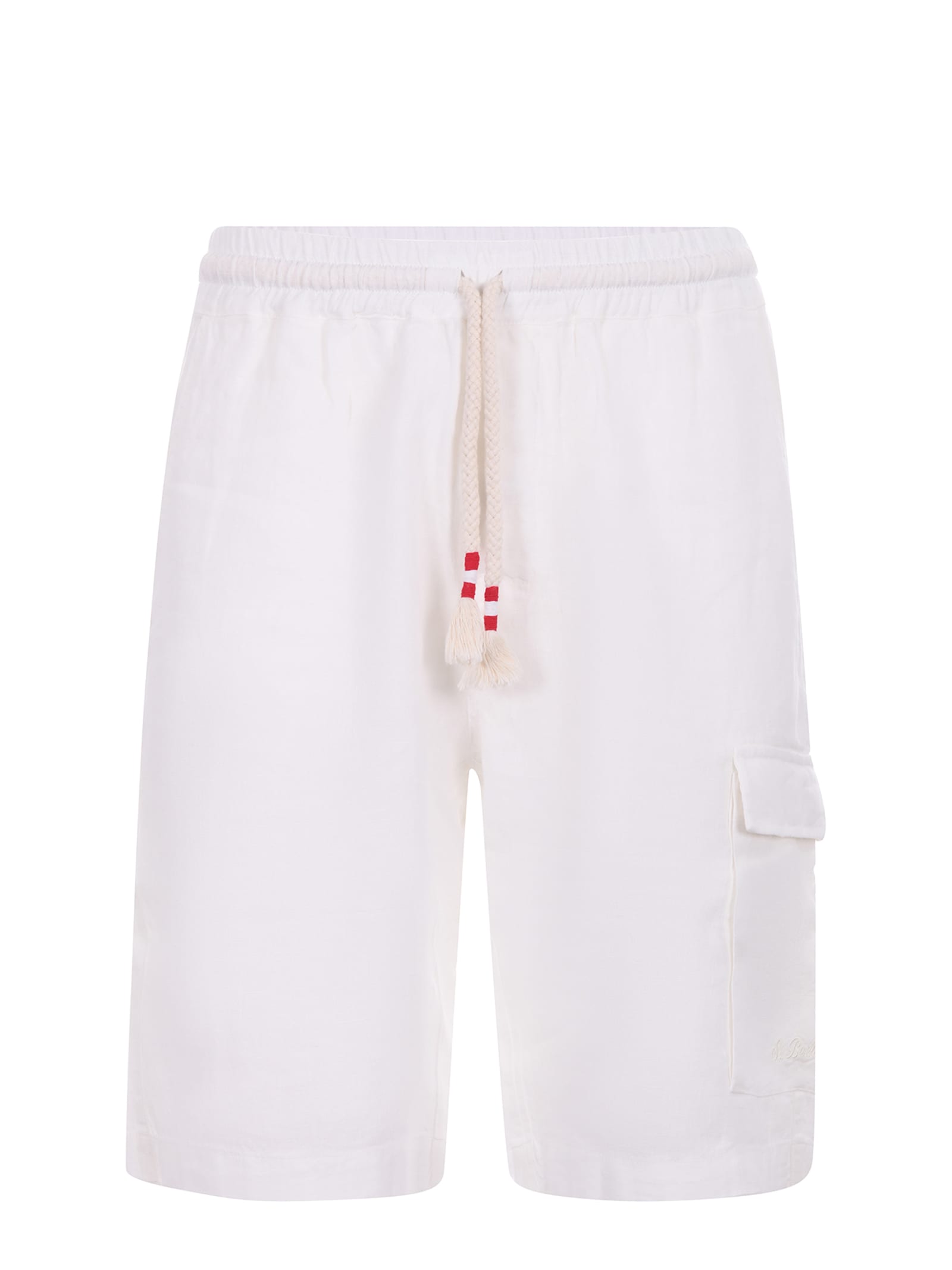 Shop Mc2 Saint Barth Cargo Shorts In White