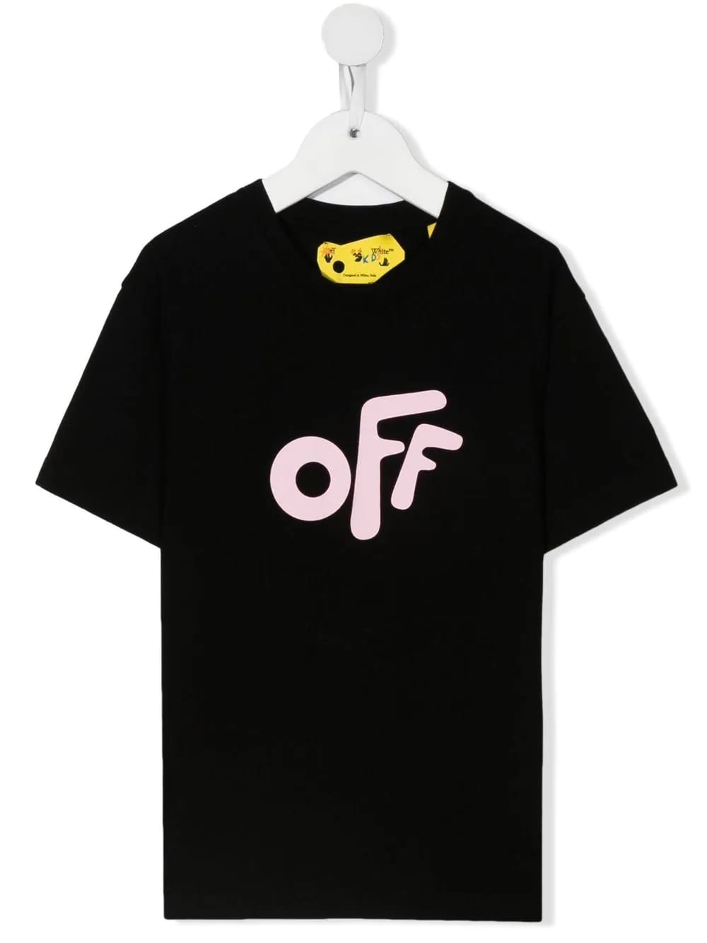 Off-White Kids Black And Pink Off Rounded T-shirt
