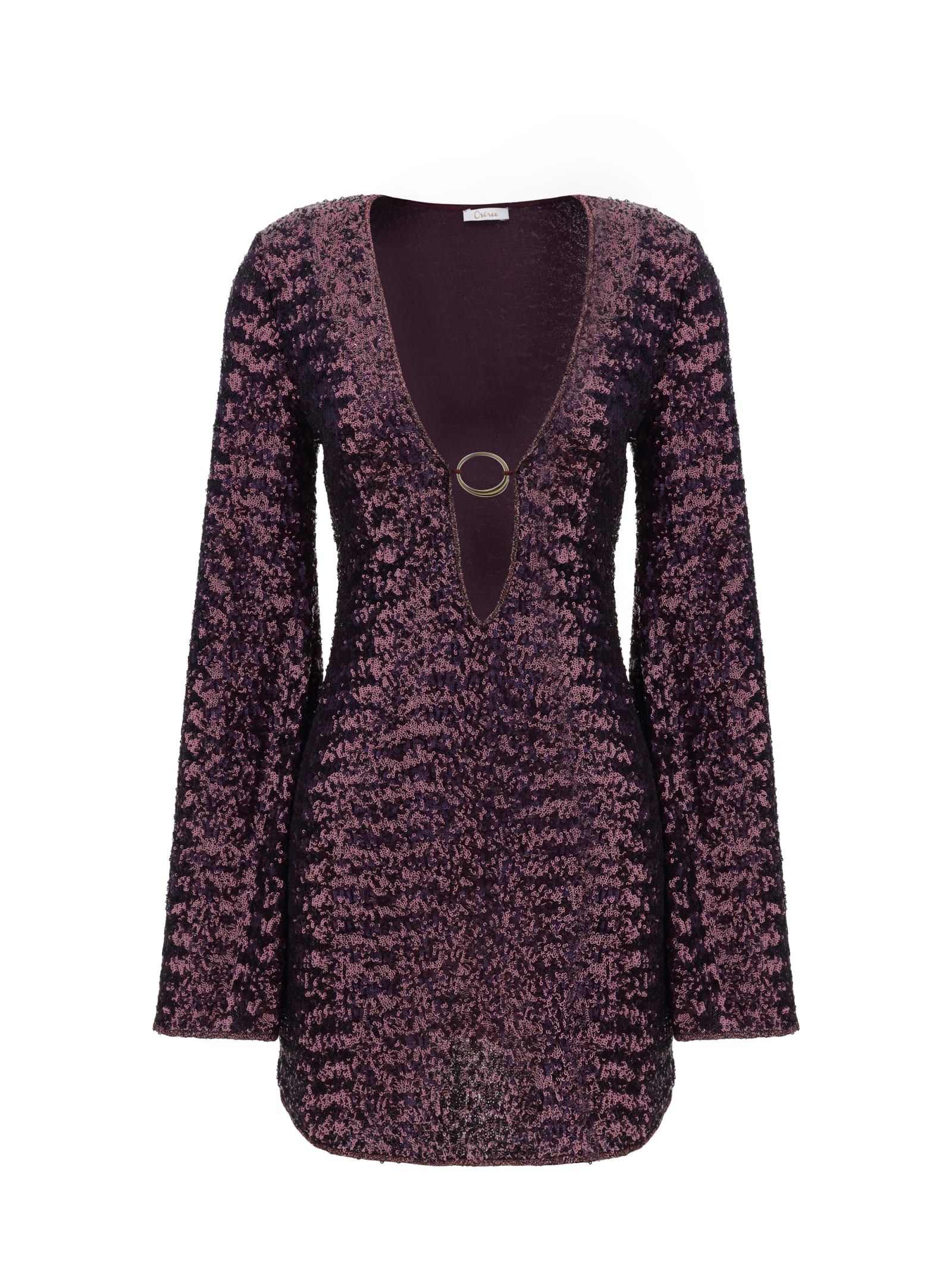 Shop Oseree Caftan Dress In Plum