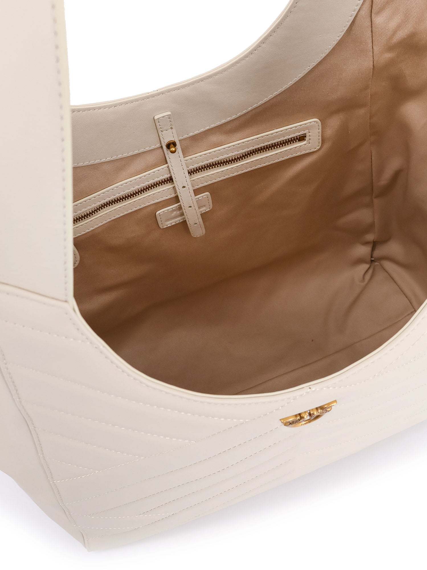 Shop Pinko Quilted Leather Shoulder Bag