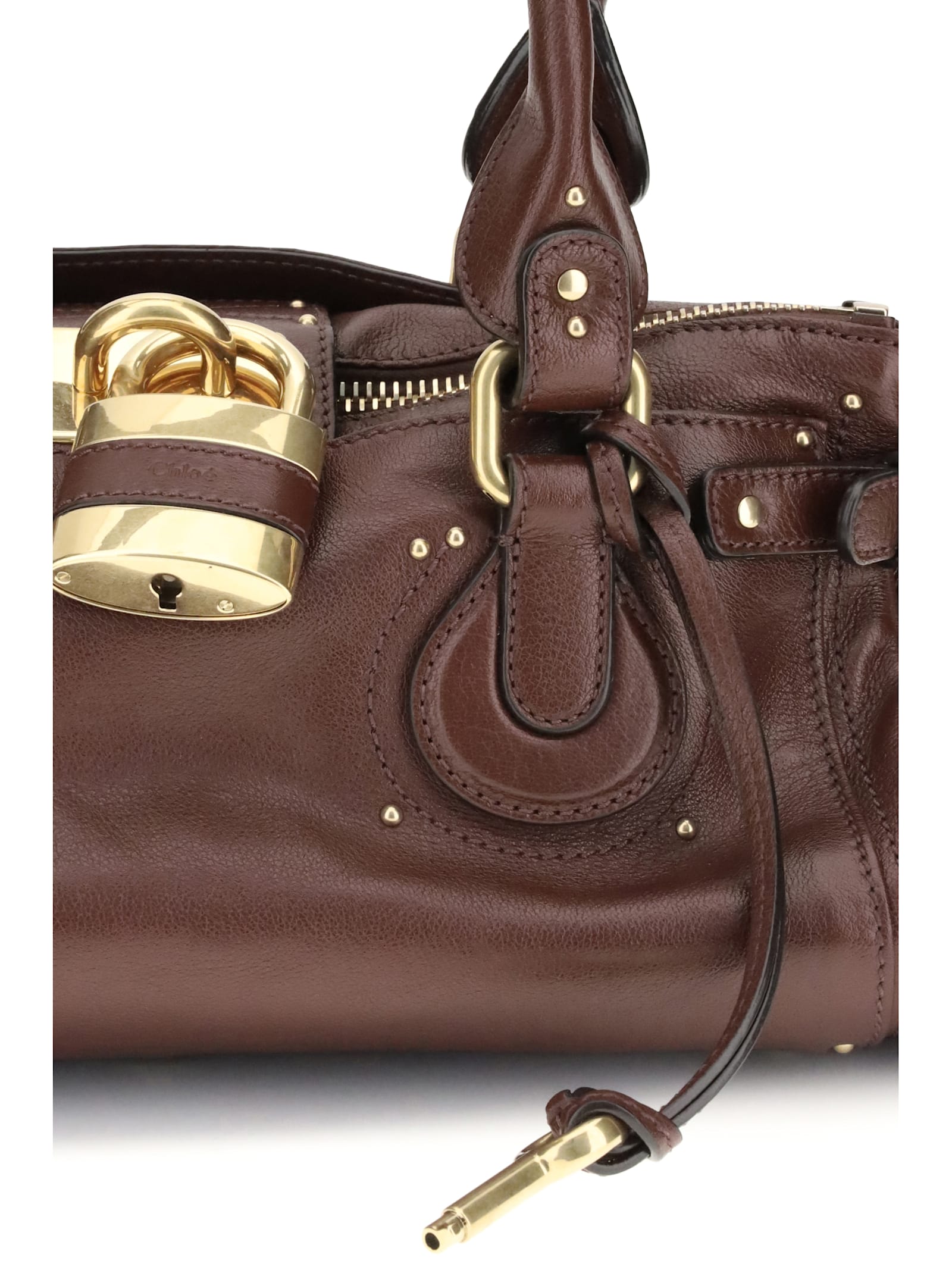 Chloé Women Crafty Brown Paddington Shoulder Bag In Multi