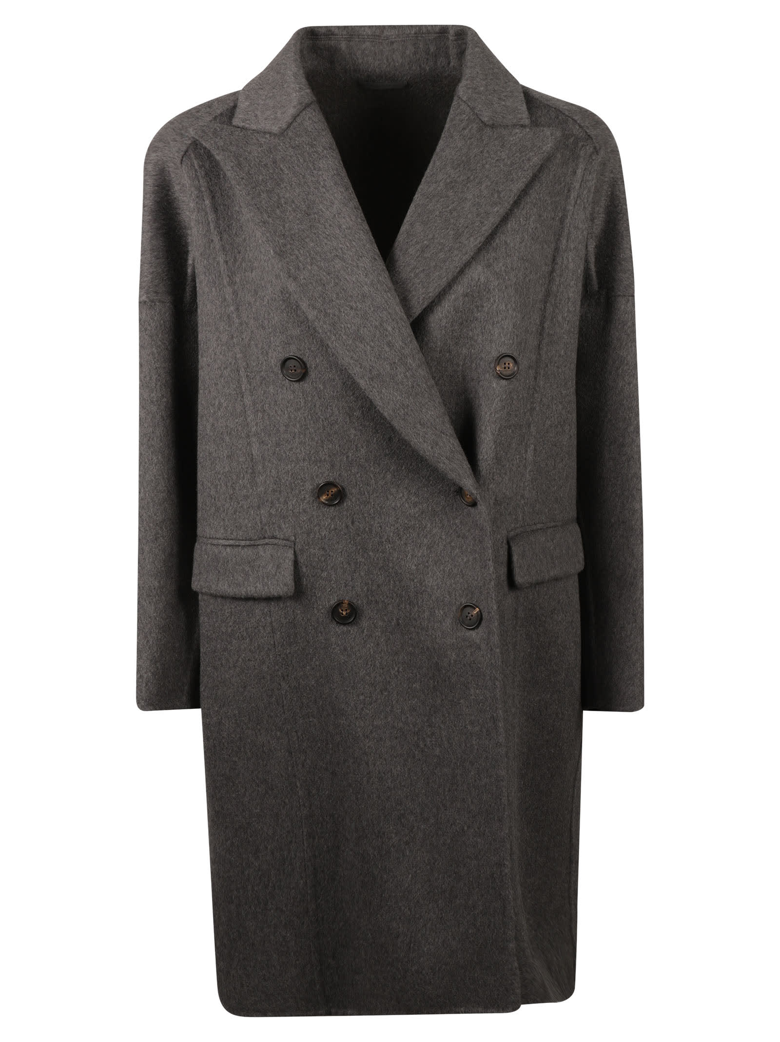 Shop Brunello Cucinelli Double-breasted Oversized Coat