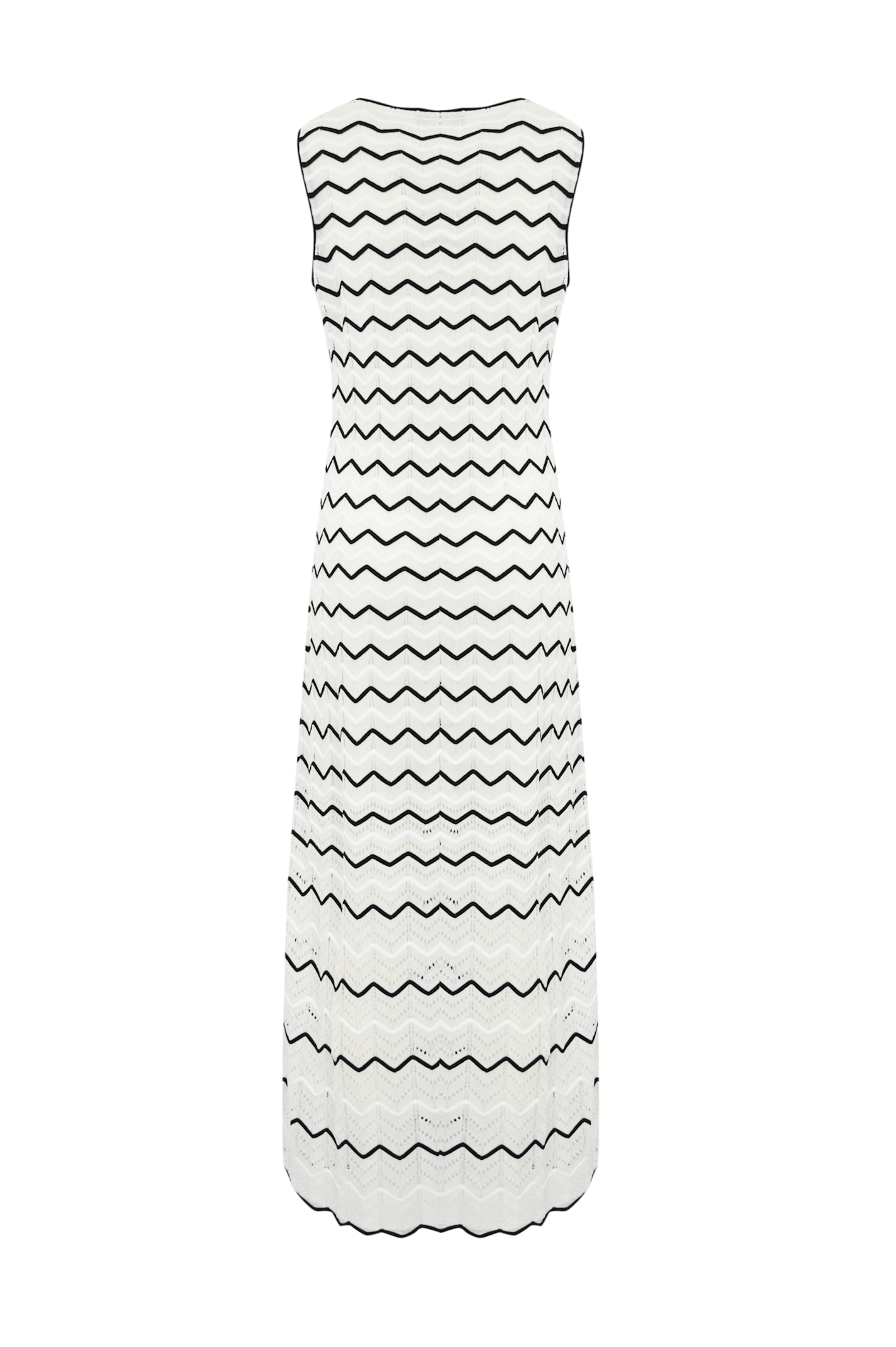 D Exterior Two-tone Striped Lace Dress In Multi
