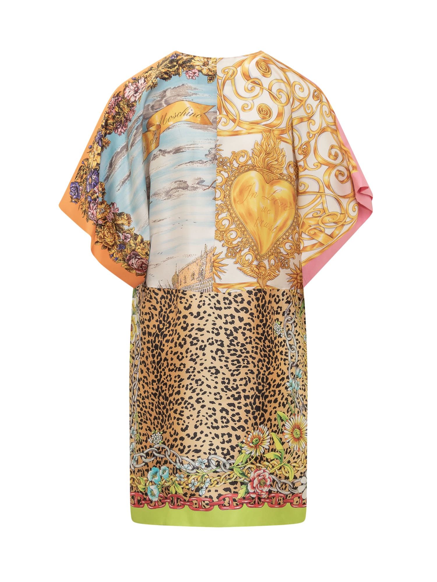 Shop Moschino Foulard Dress In Fantasia Variante Unica