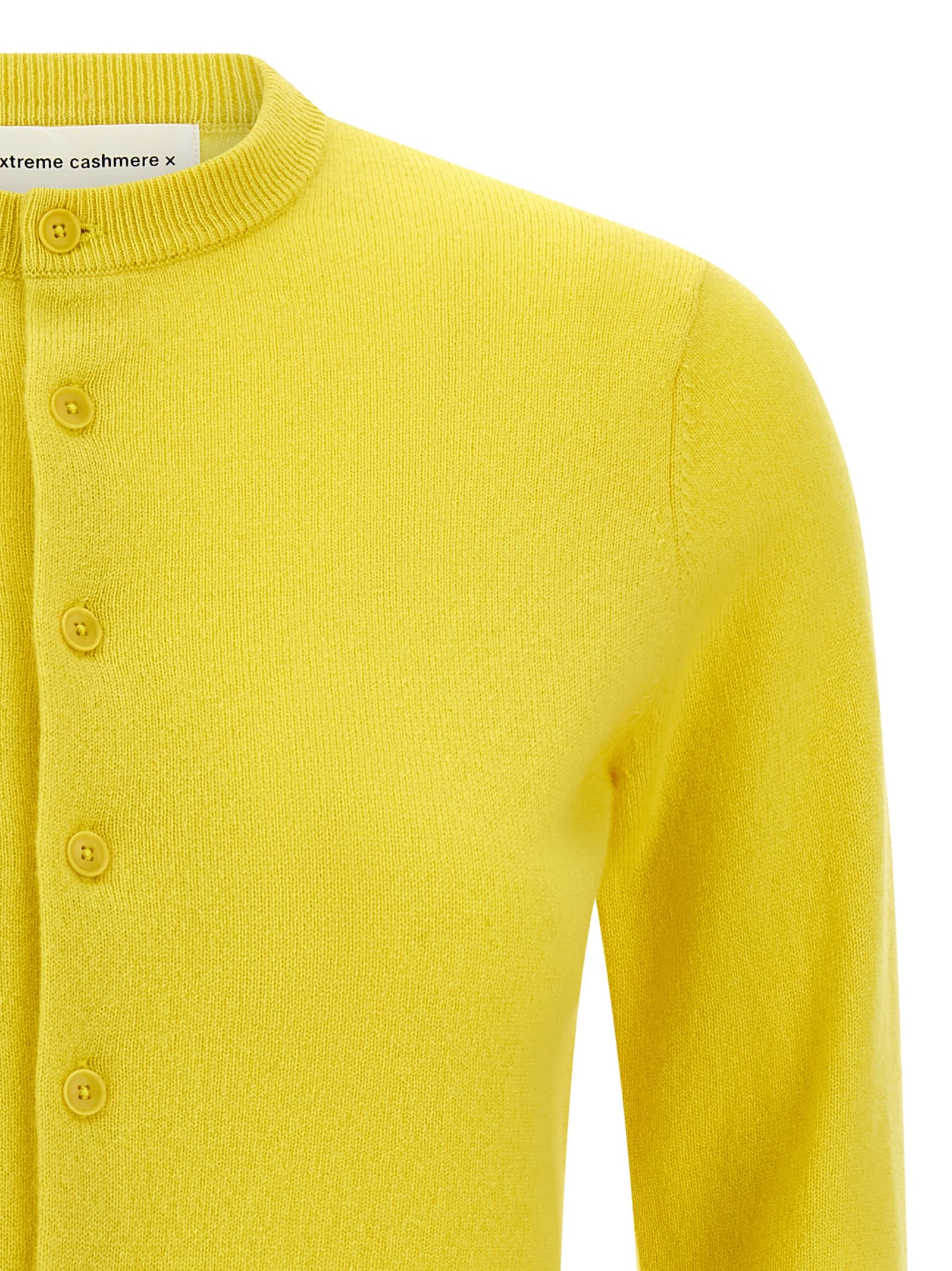 Extreme Cashmere N.300 Little 2 Cardigan In Yellow