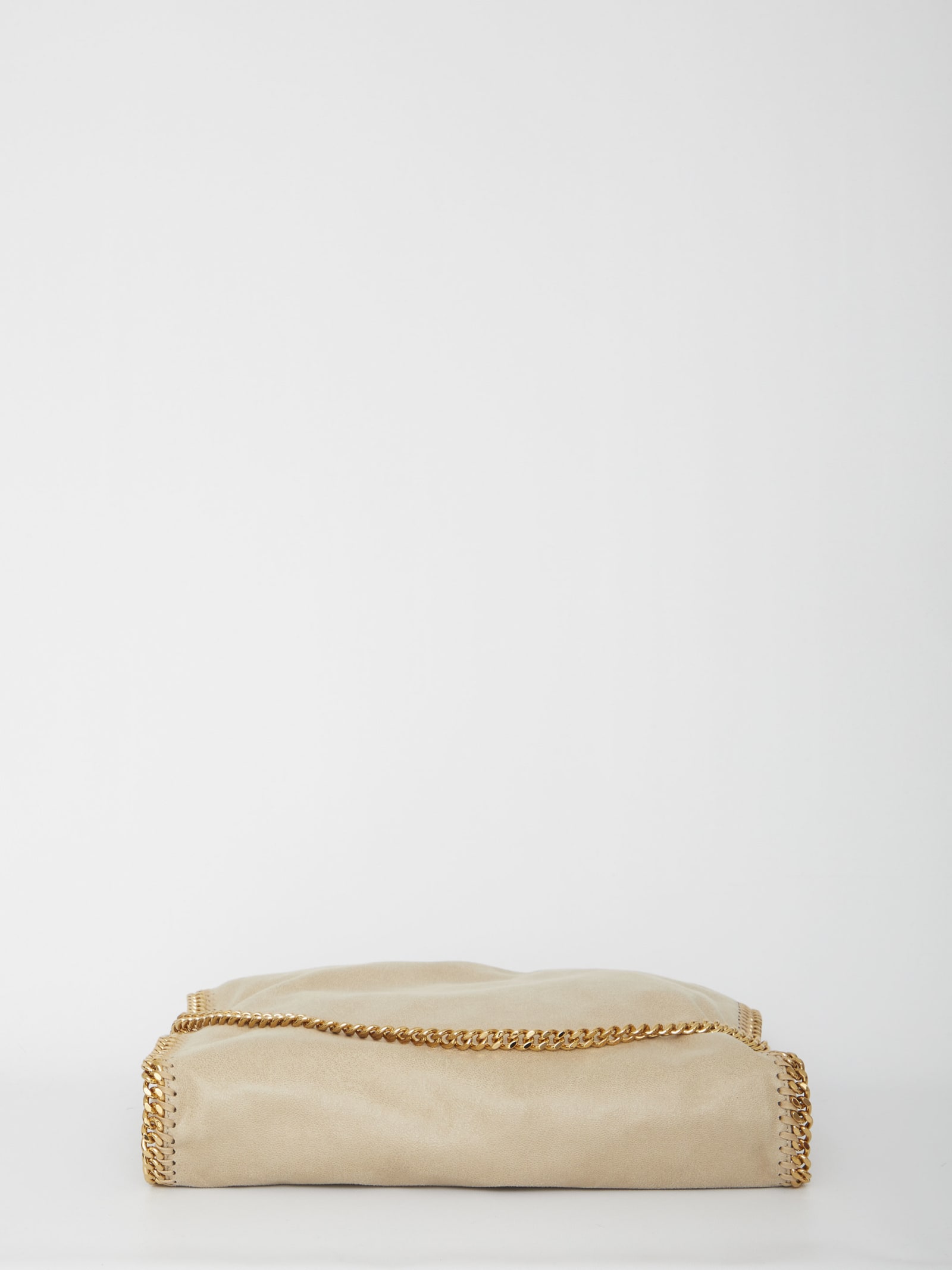 Shop Stella Mccartney Falabella Fold Over Tote Bag In Butter/cream