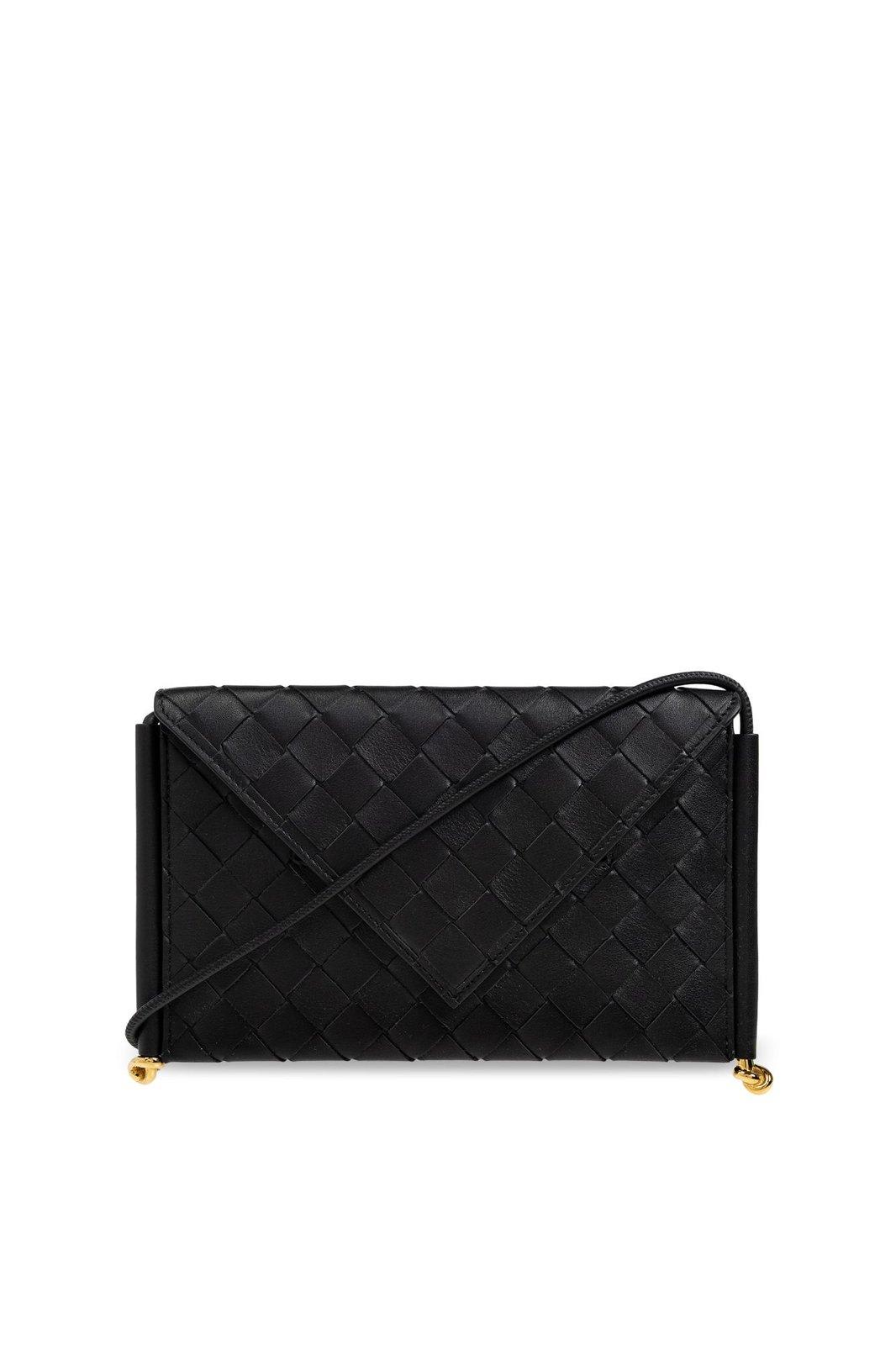 Shop Bottega Veneta Solstice Horizontal Phone Pouch In Black