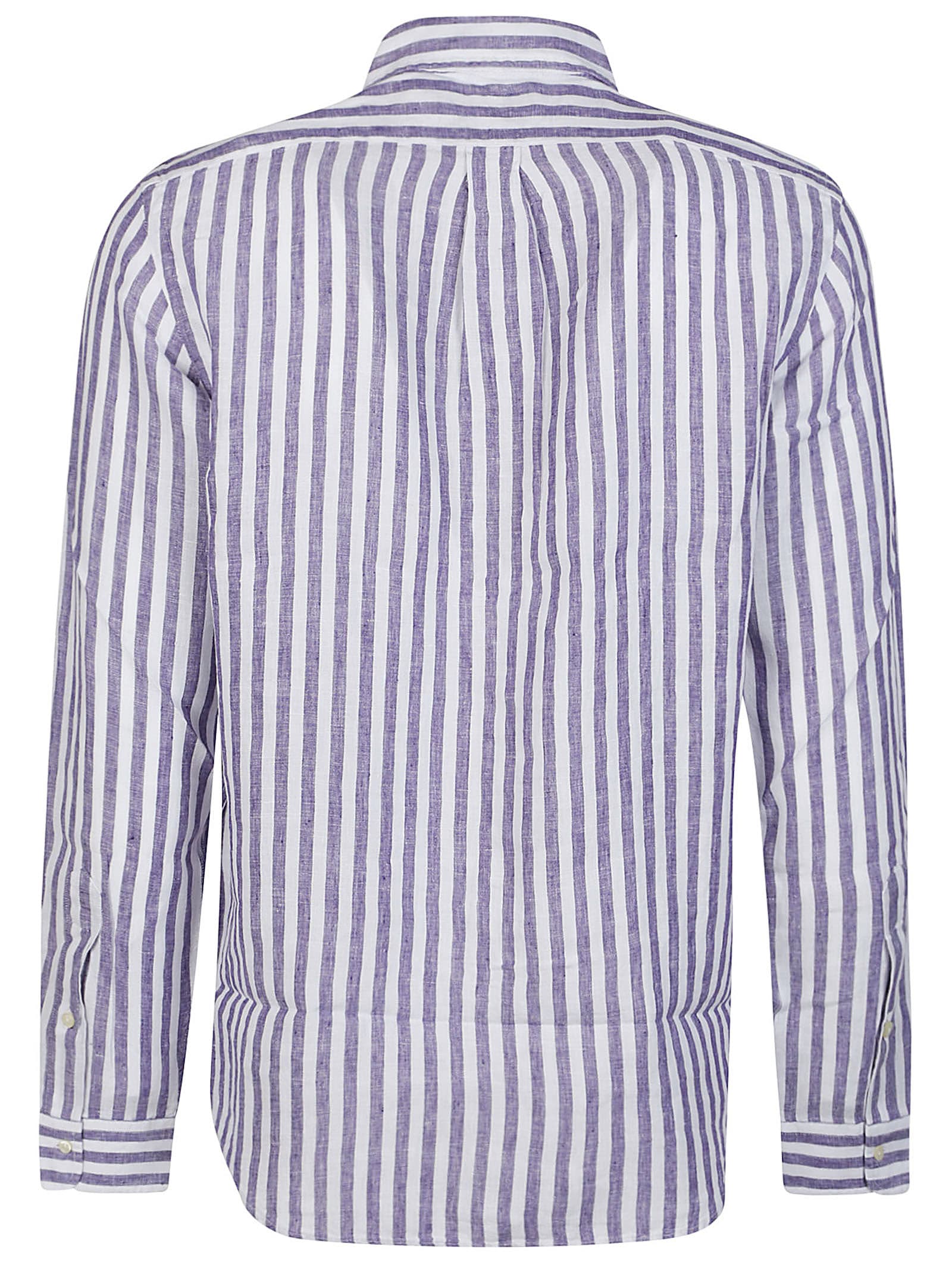 Shop Polo Ralph Lauren Long Sleeve Shirt In Blue/white