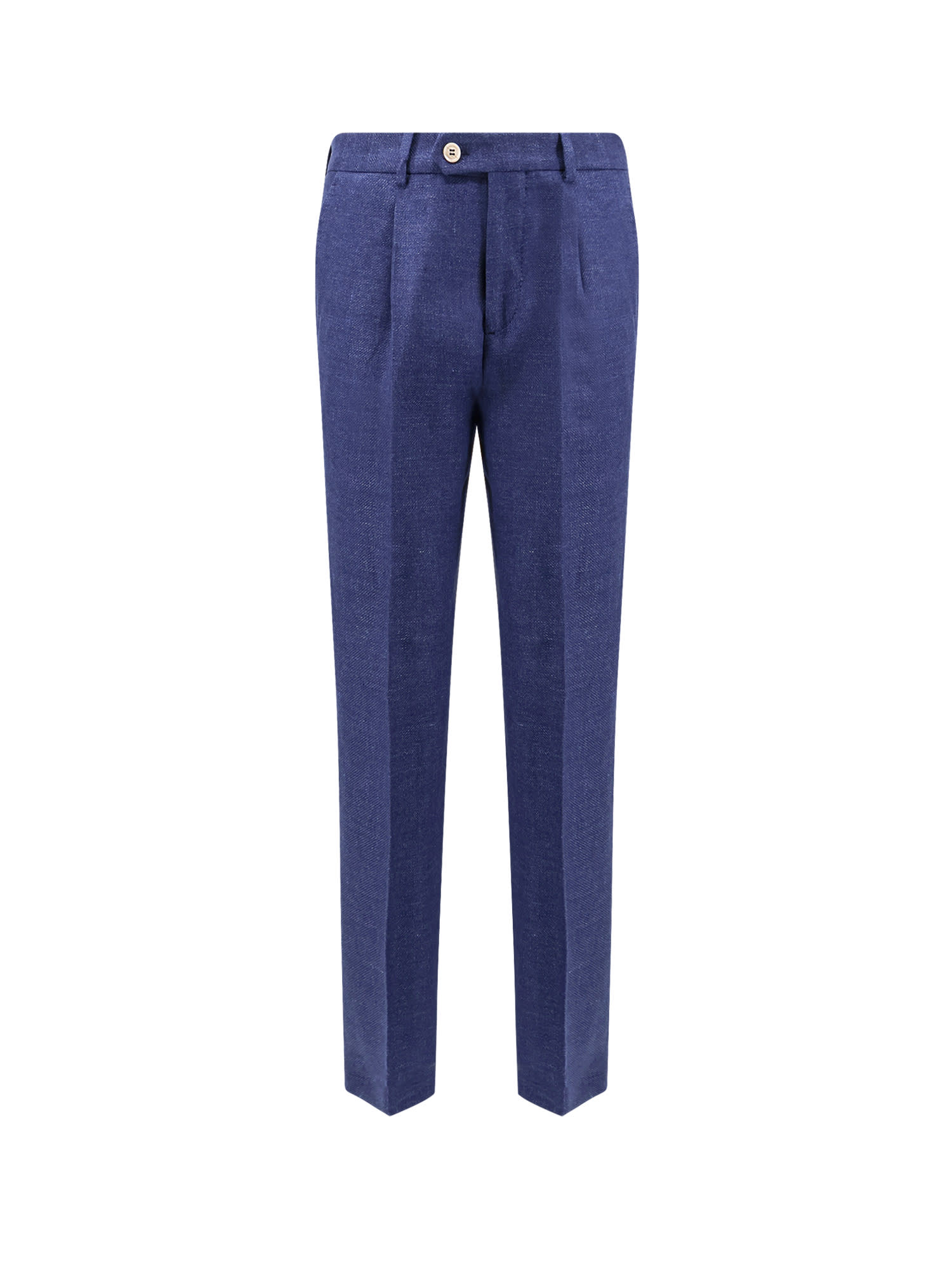 Linen, Wool And Silk Trousers With Pinces - Brunello Cucinelli - Modalova