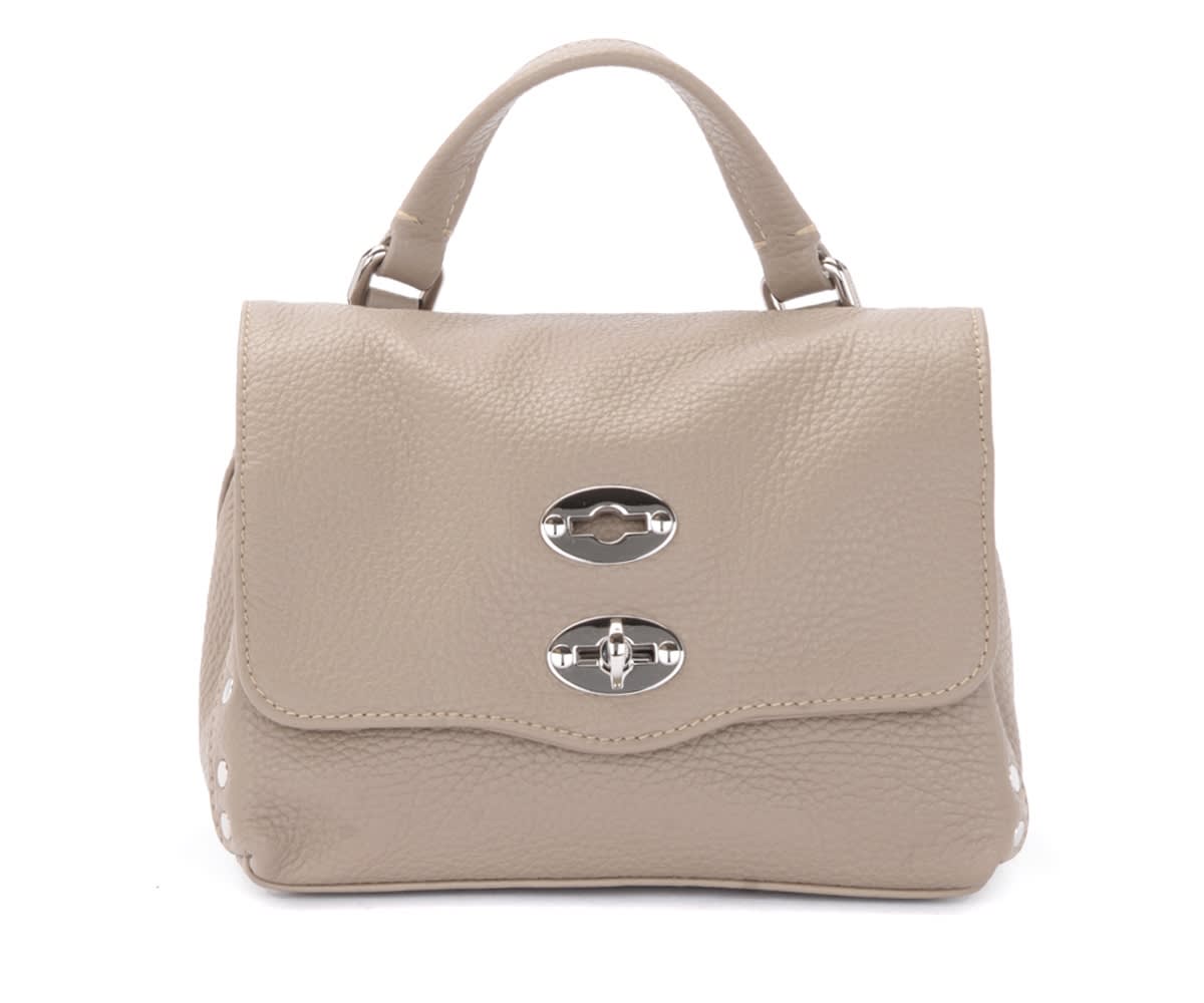 Zanellato Postina Daily Baby Bag In Clay-colored Grained Leather In Beige
