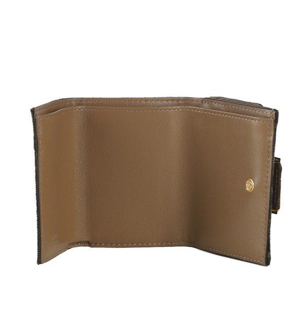 Shop Fendi Ff Motif Tri-fold Wallet In Brown