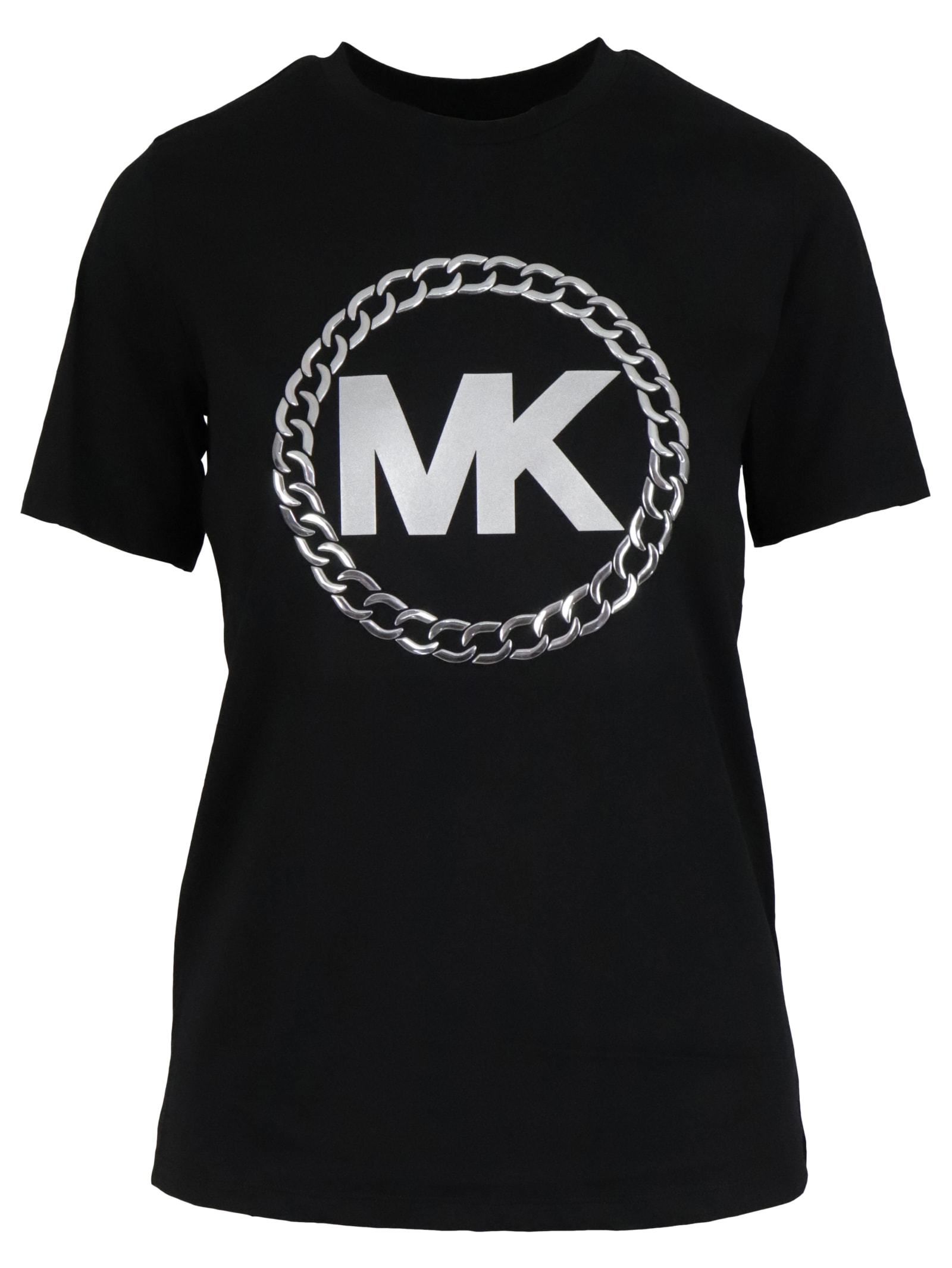 Michael Kors Chain Logo T-shirt In Black