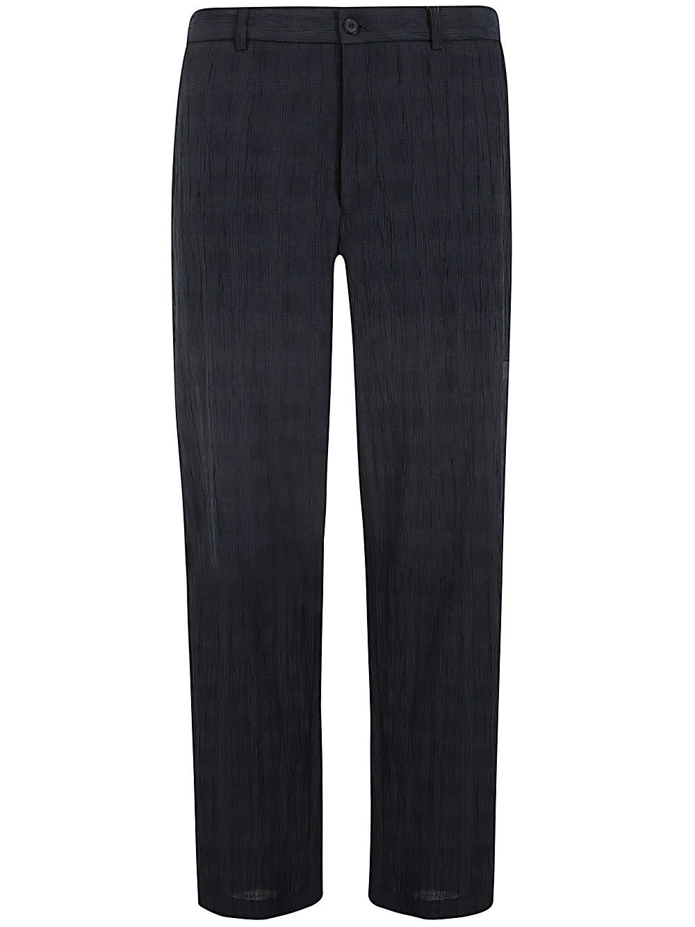 Shop Emporio Armani Trousers In Navy Blue