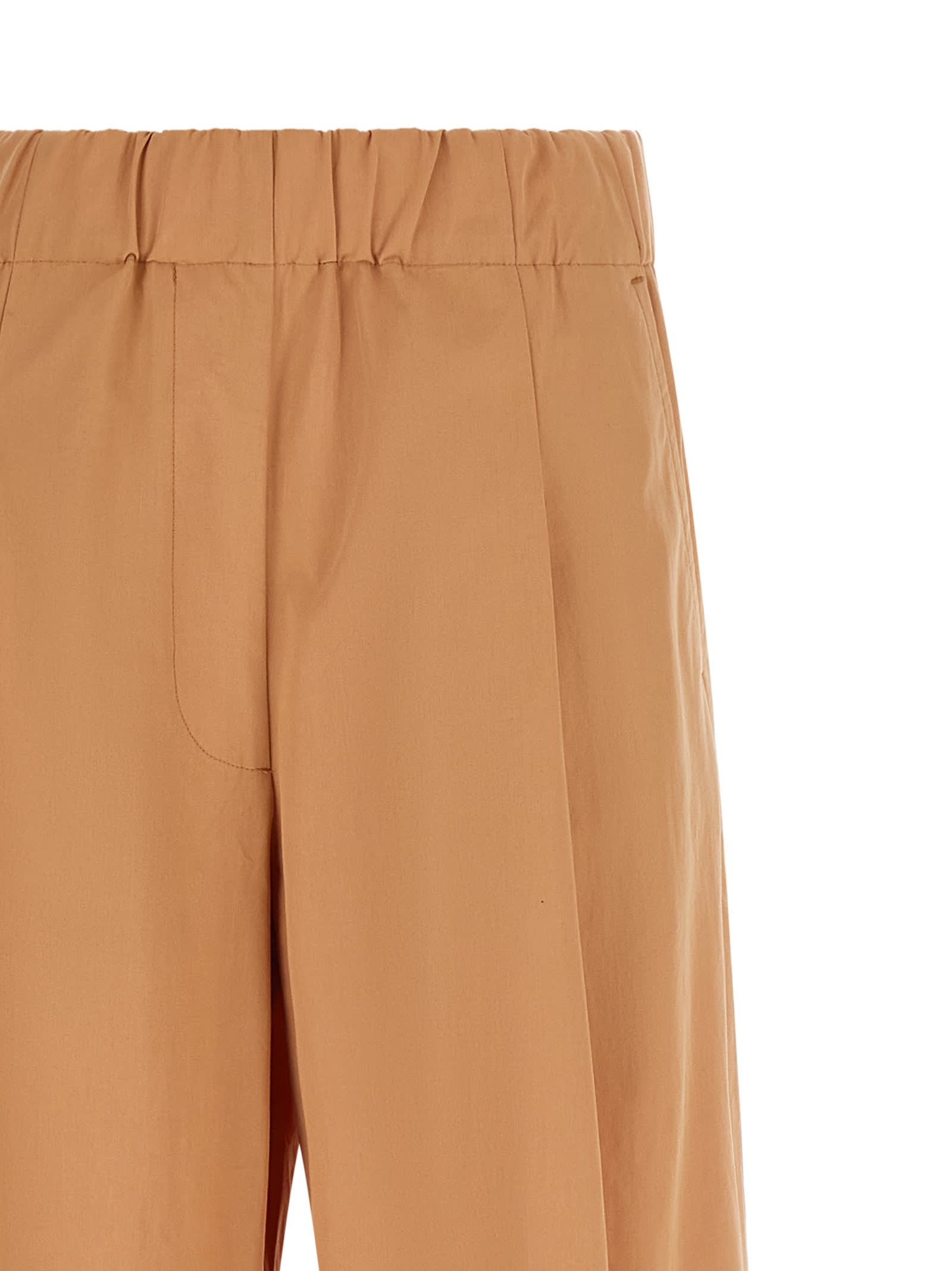 Dries Van Noten Elastic Waist Casual Pants In Brown