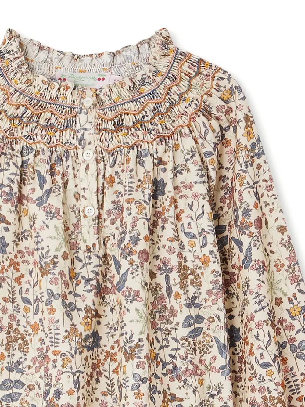 Shop Bonpoint Petale Blouse In Liberty Fabric In Multicolour