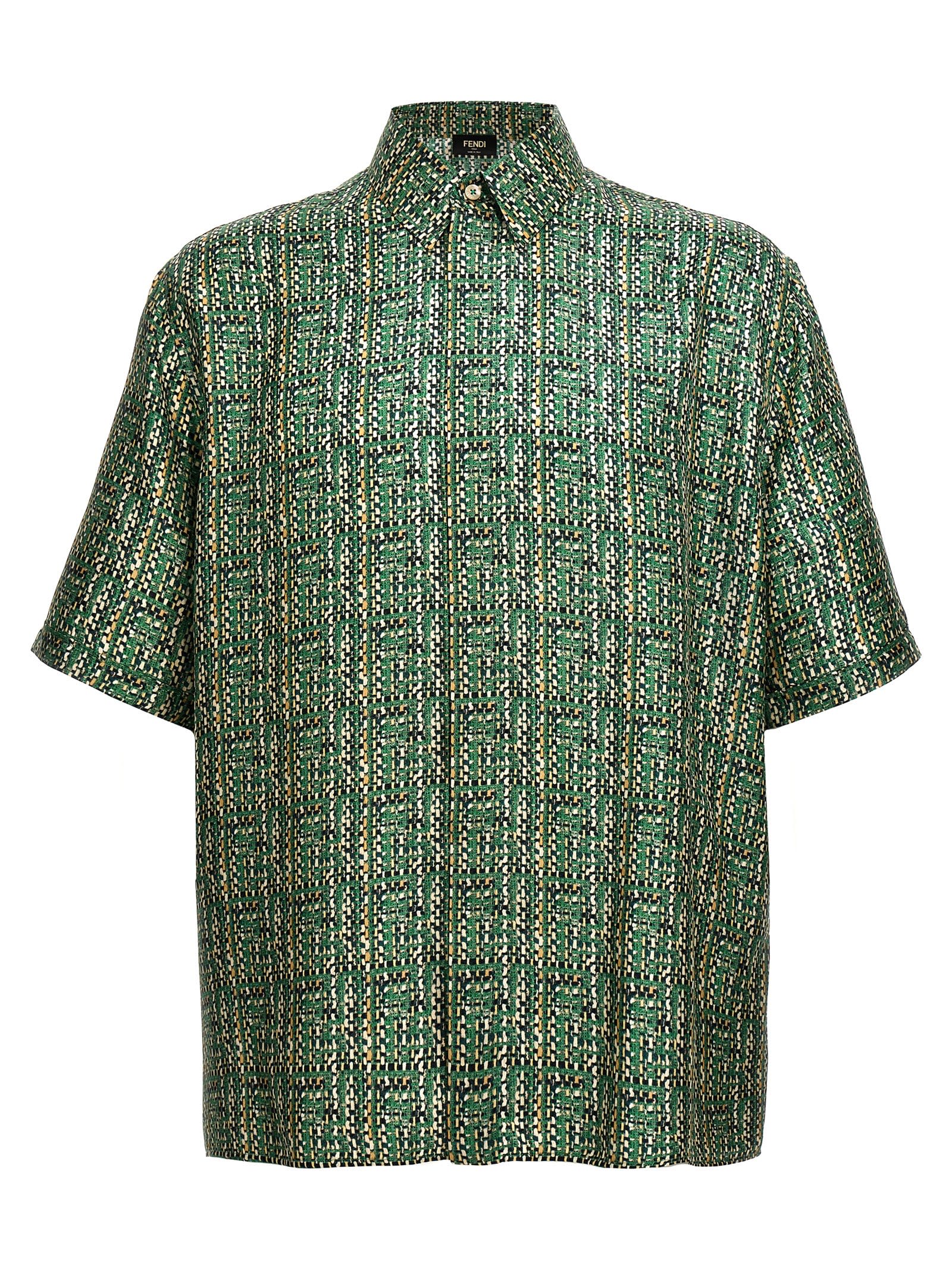 Shop Fendi Ff Shirt In Green