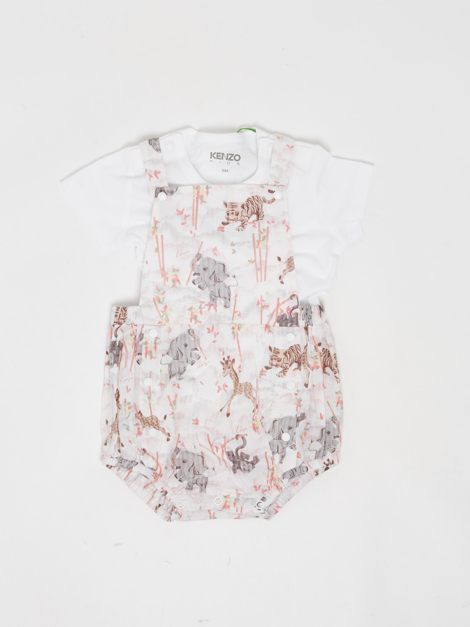 Kenzo Babies' Suits Suit In Bianco-rosa | ModeSens