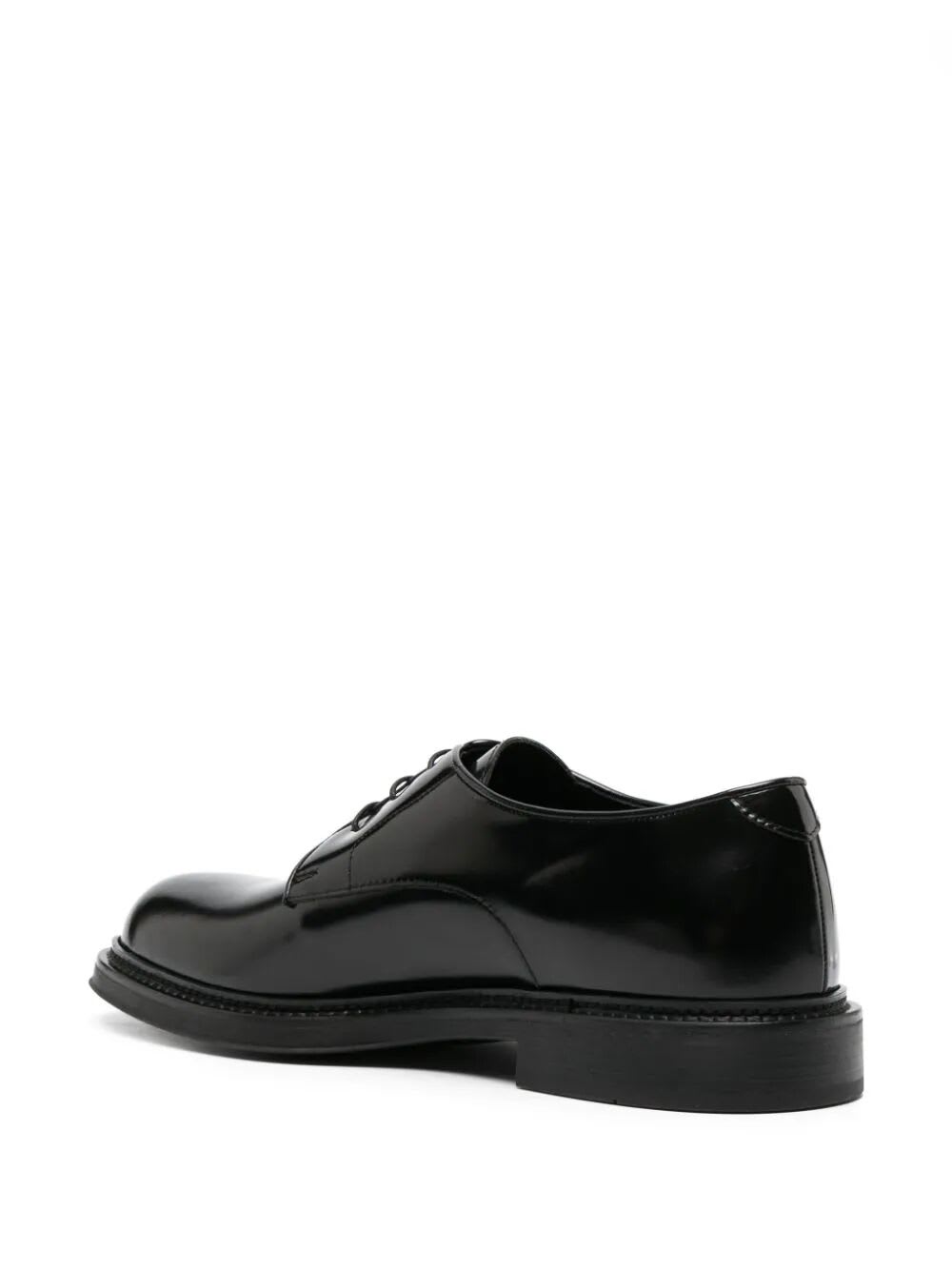 Shop Emporio Armani Derby Vitelloi Spa In Nero