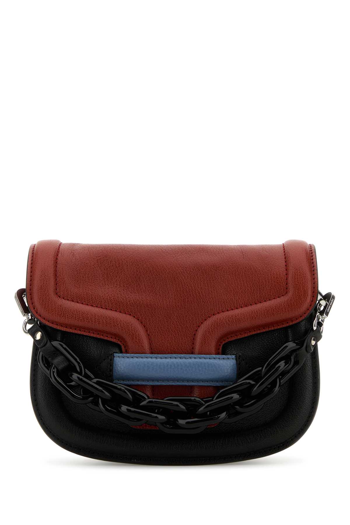 Pierre Hardy Multicolor Leather Mini Alphaville Handbag In Mahoganyblack