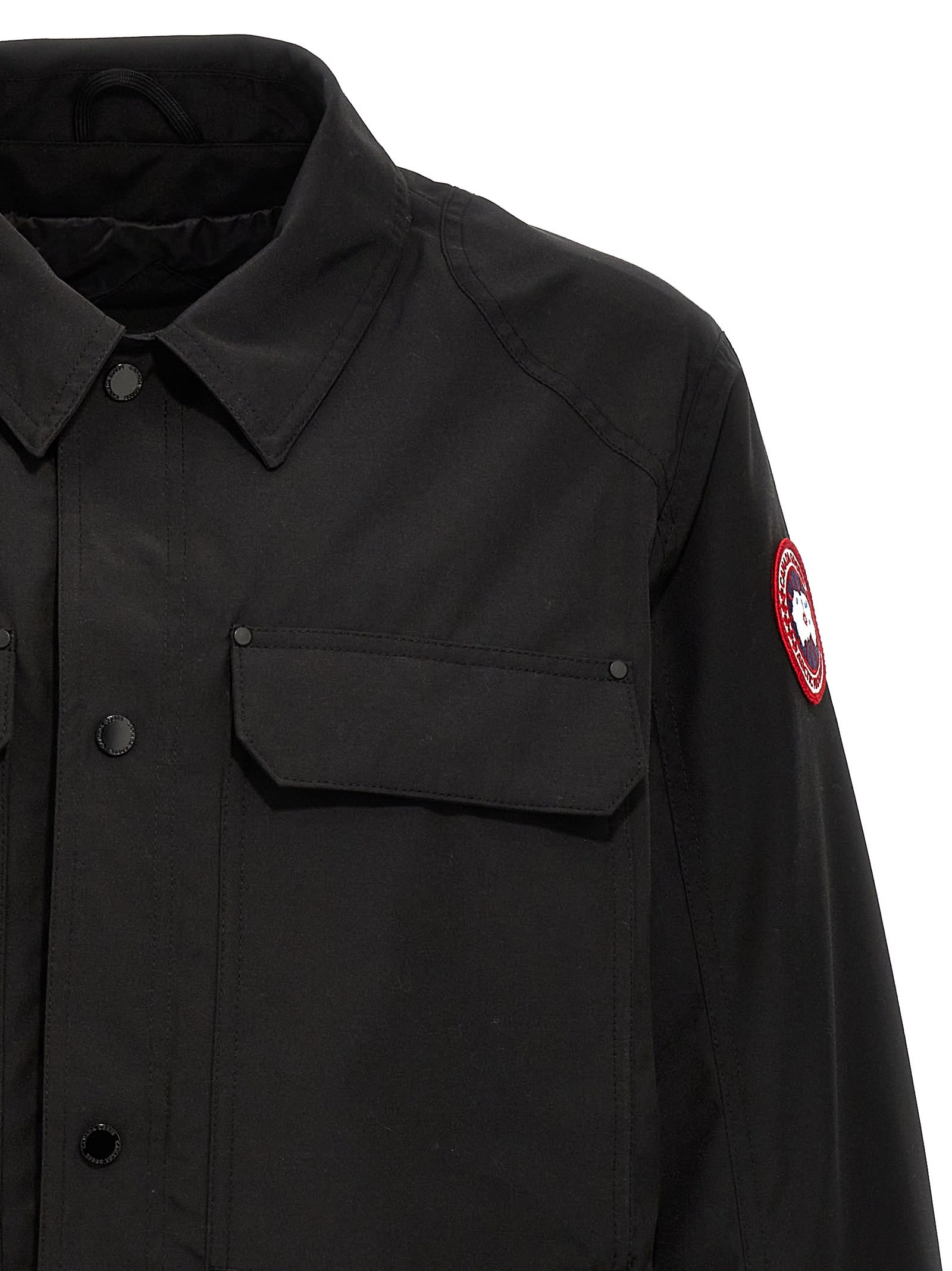 Shop Canada Goose Burnaby Chore Jacket In Black